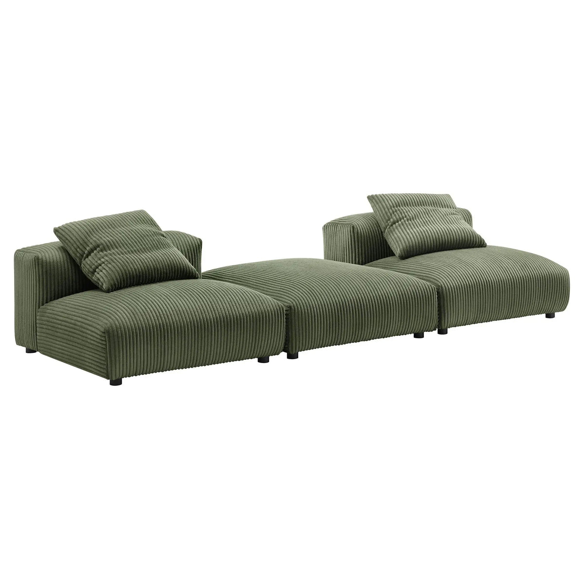Solace 3-Piece Modular Corduroy Upholstered Sectional Sofa by Modway by HouseOfZazla