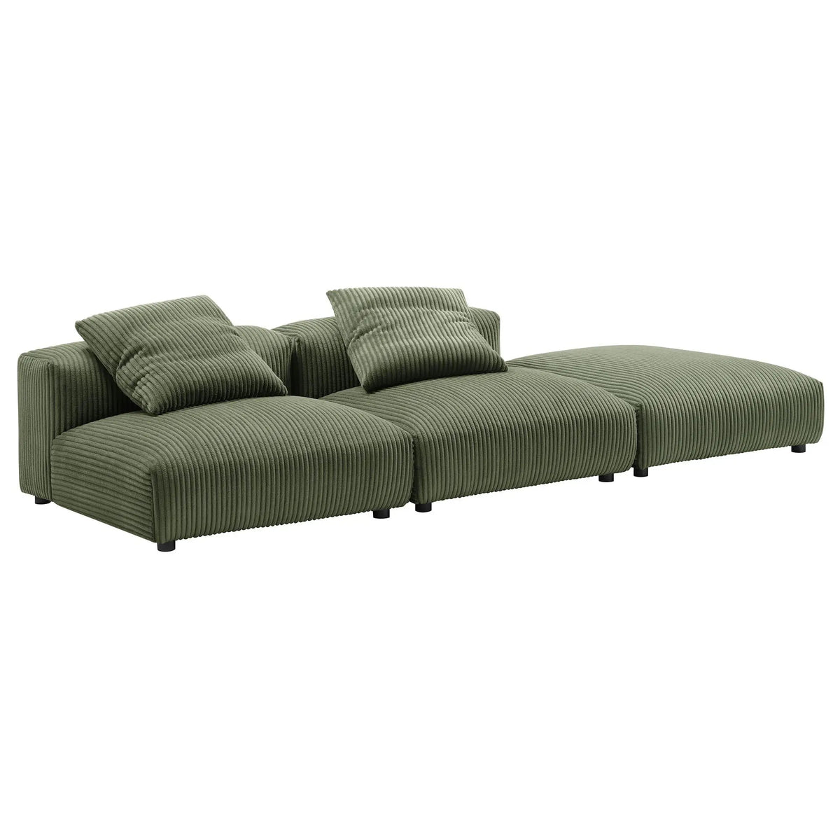 Solace 3-Piece Modular Corduroy Upholstered Sectional Sofa by Modway by HouseOfZazla