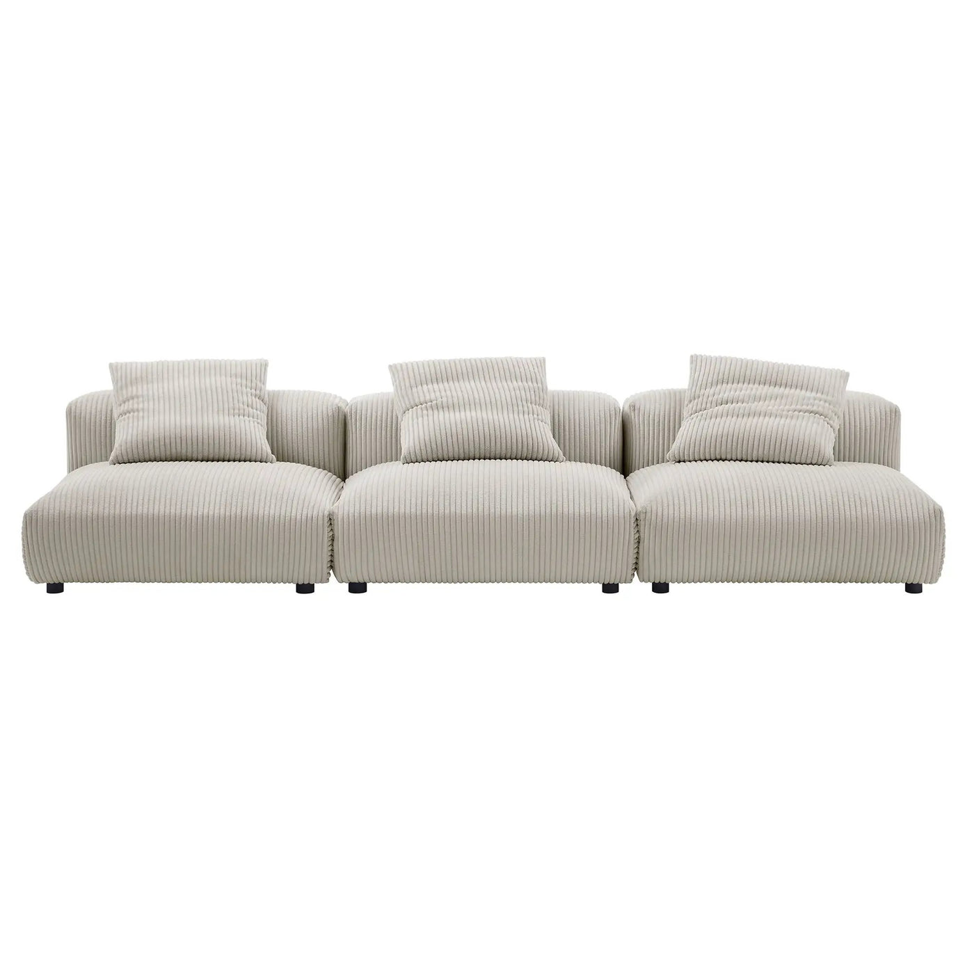 Solace 3-Piece Modular Corduroy Upholstered Sofa by Modway by HouseOfZazla