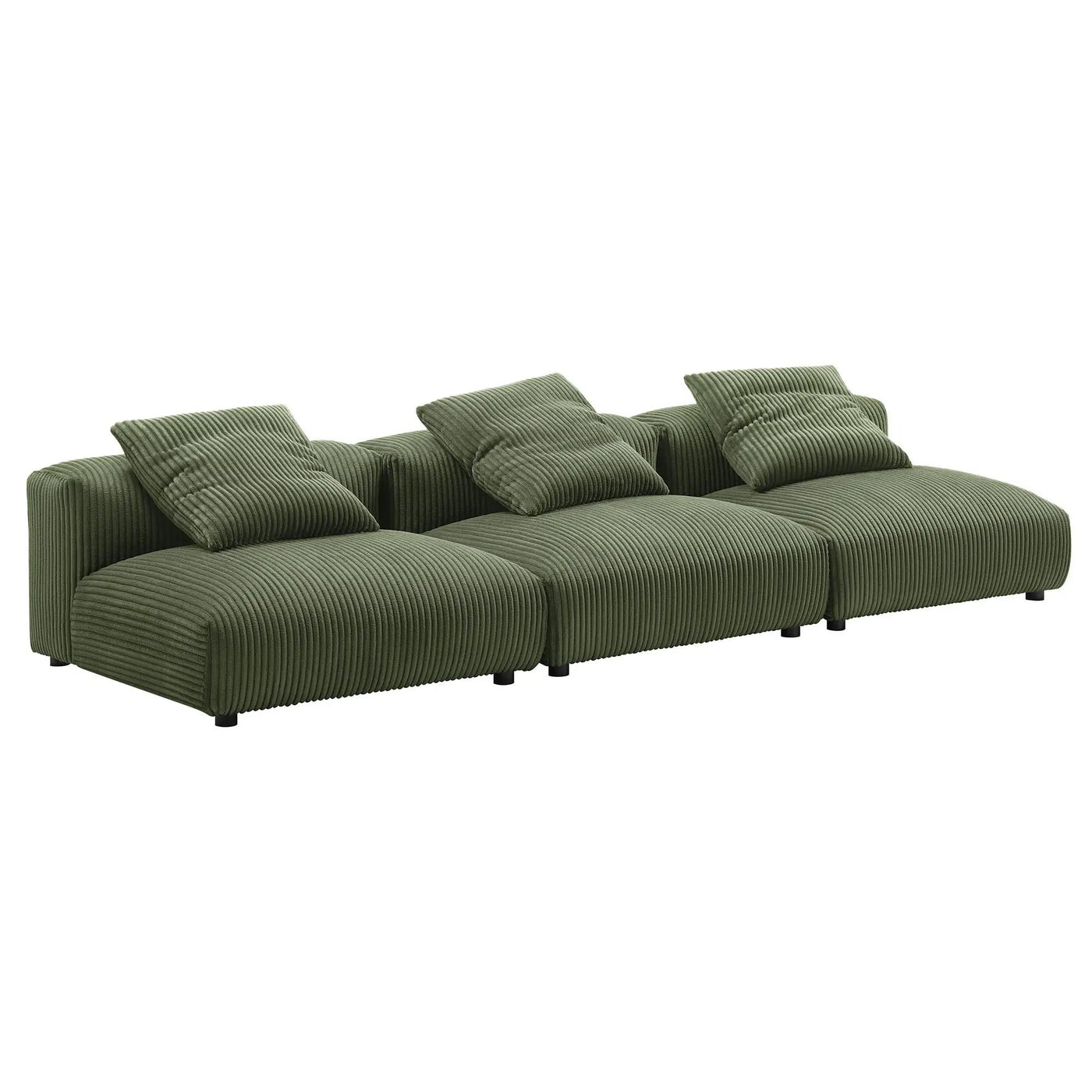 Solace 3-Piece Modular Corduroy Upholstered Sofa by Modway by HouseOfZazla