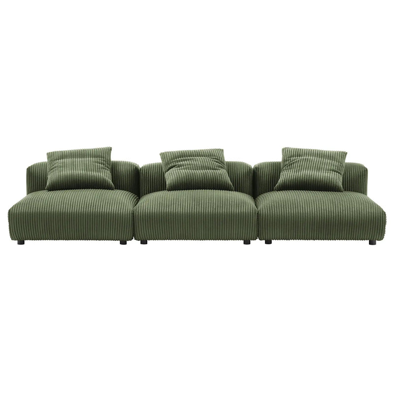 Solace 3-Piece Modular Corduroy Upholstered Sofa by Modway by HouseOfZazla