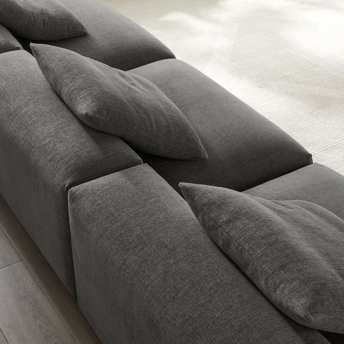 Solace 3-Piece Modular Upholstered Fabric Sofa by Modway, photo 8 of 24