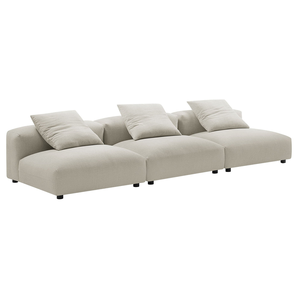 Solace 3-Piece Modular Upholstered Fabric Sofa by Modway, photo 9 of 24