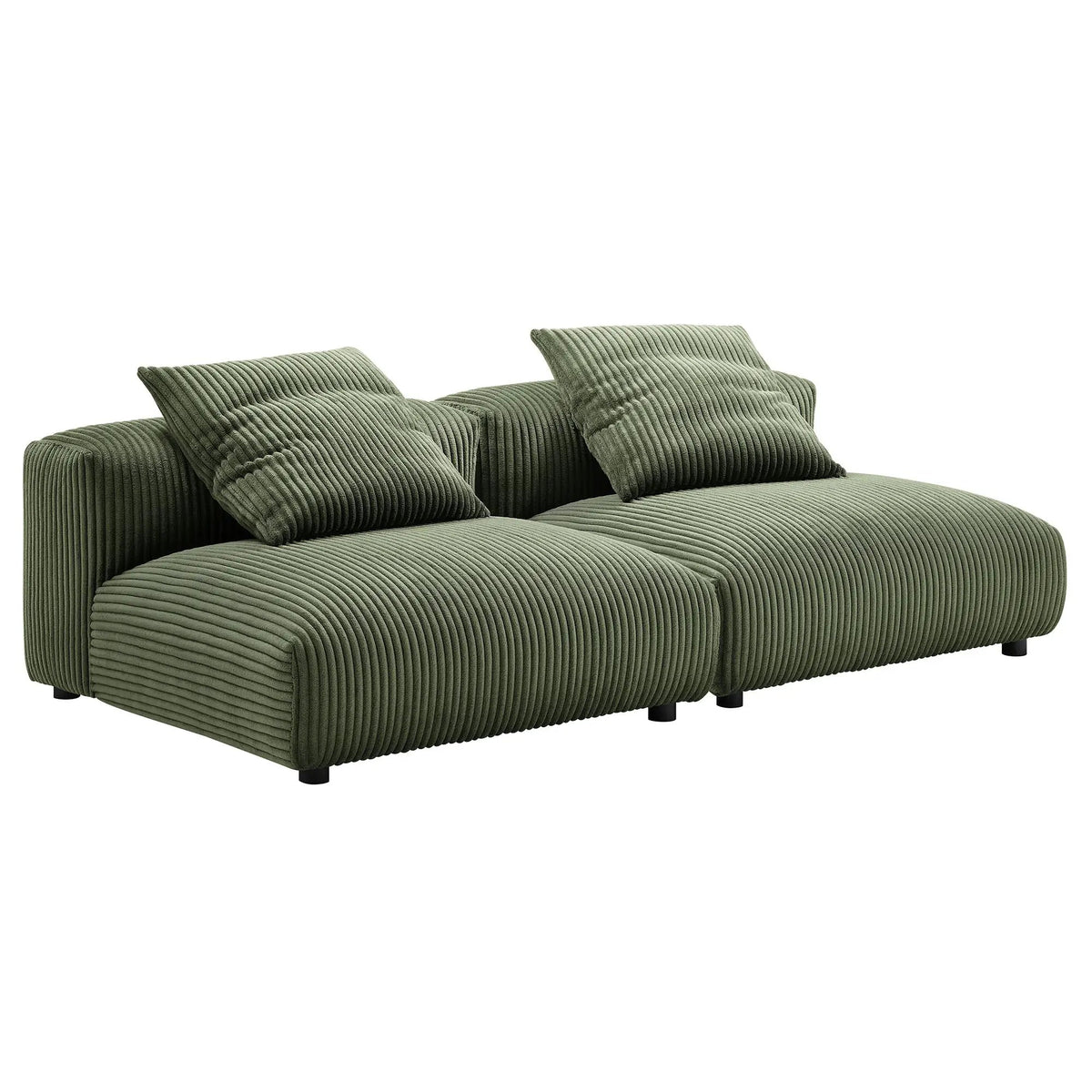 Solace 2-Piece Modular Corduroy Upholstered Sofa by Modway by HouseOfZazla