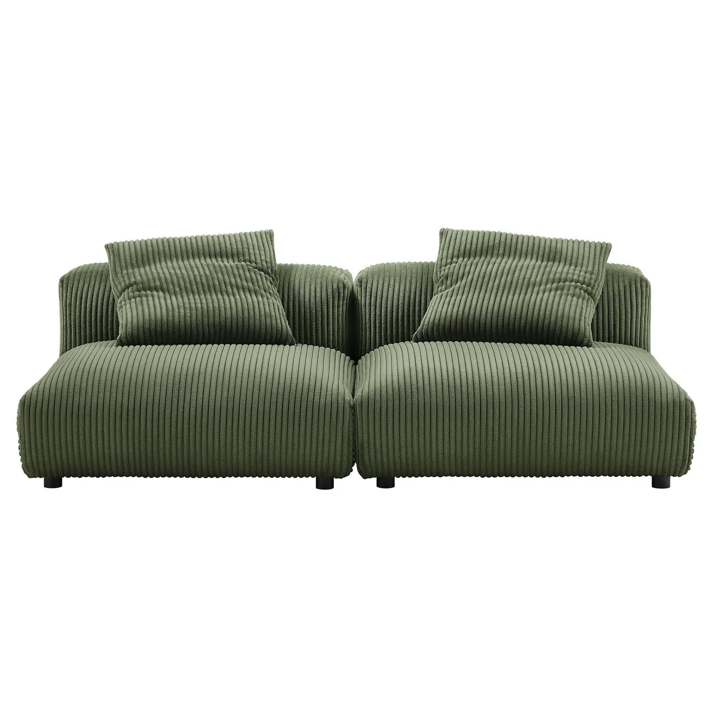 Solace 2-Piece Modular Corduroy Upholstered Sofa by Modway by HouseOfZazla