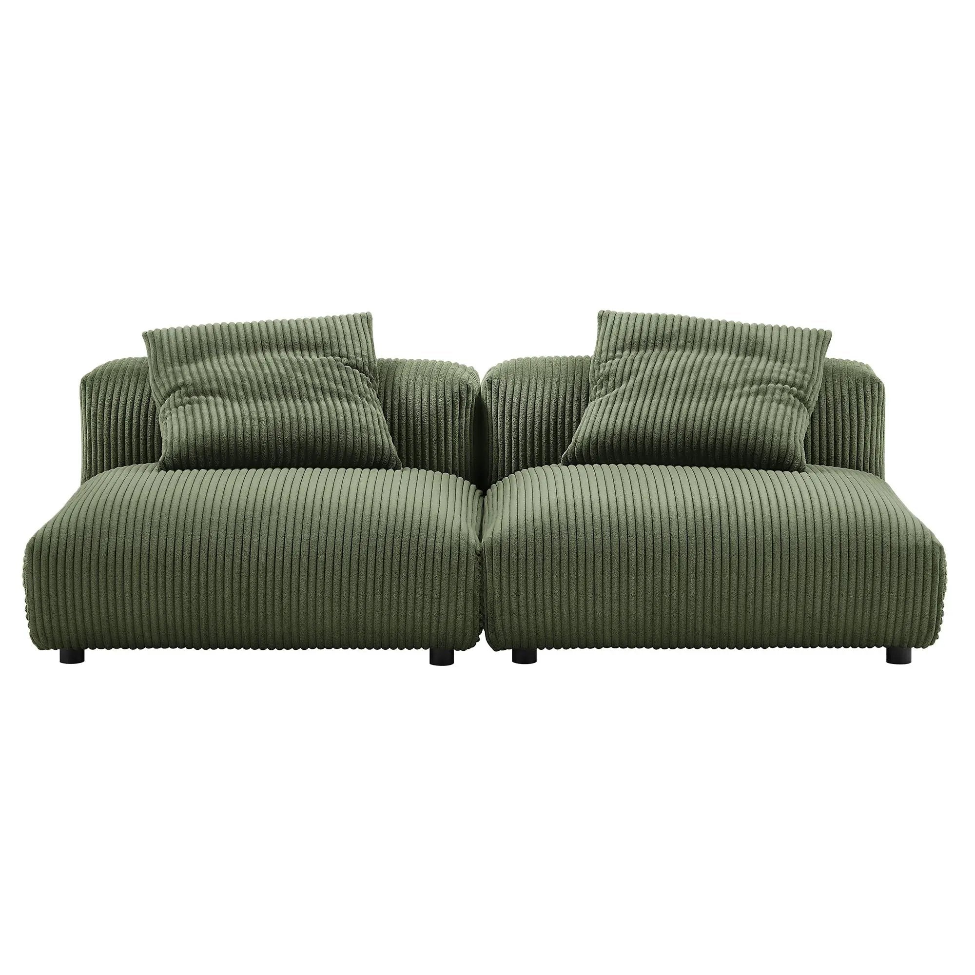 Solace 2-Piece Modular Corduroy Upholstered Sofa by Modway by HouseOfZazla