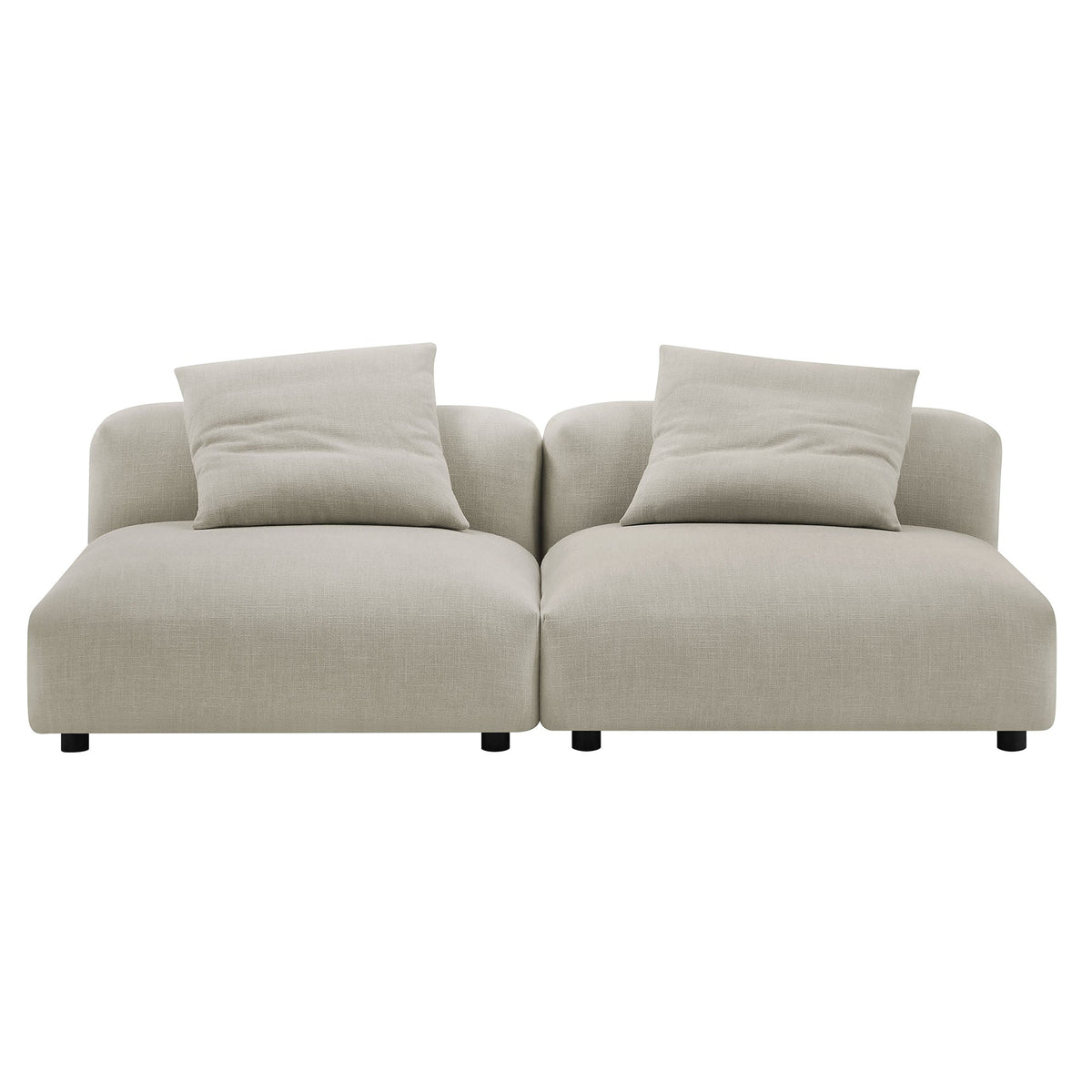 Solace 2-Piece Modular Upholstered Fabric Sofa by Modway, photo 13 of 24