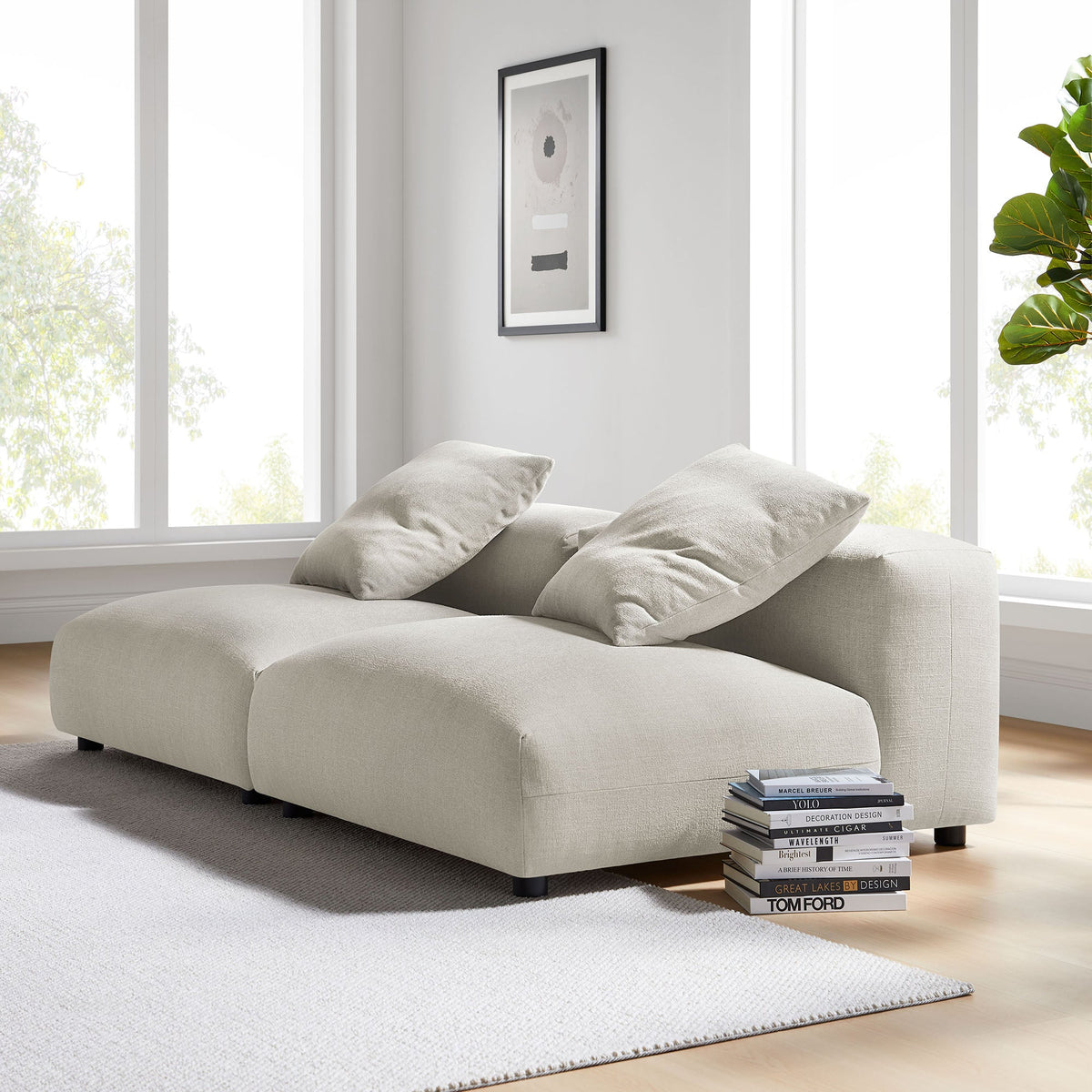 Solace 2-Piece Modular Upholstered Fabric Sofa by Modway, photo 15 of 24