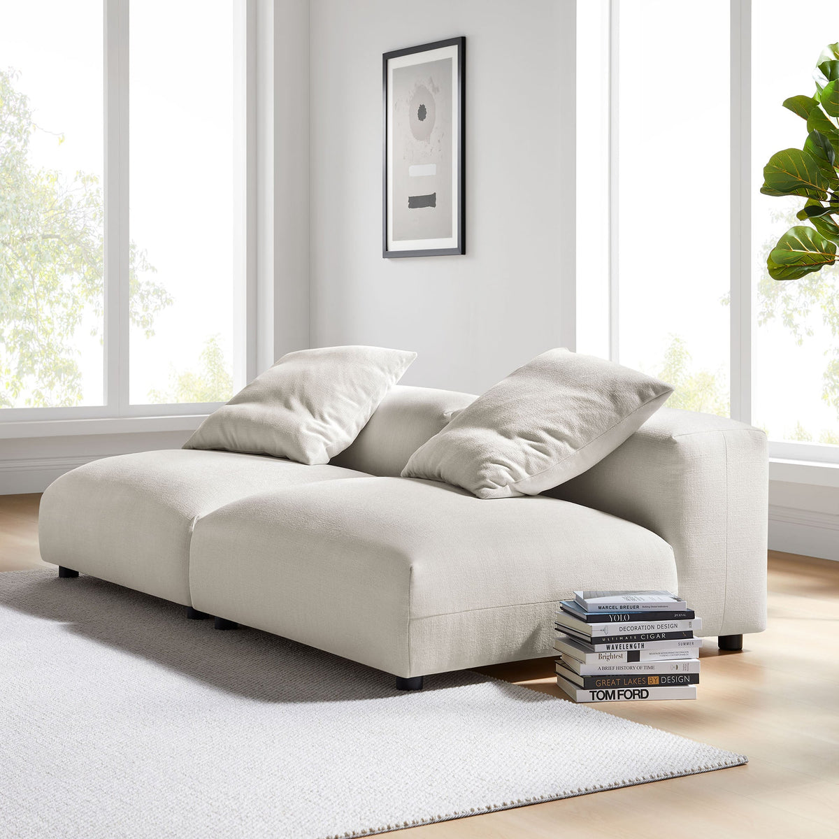 Solace 2-Piece Modular Upholstered Fabric Sofa by Modway, photo 23 of 24