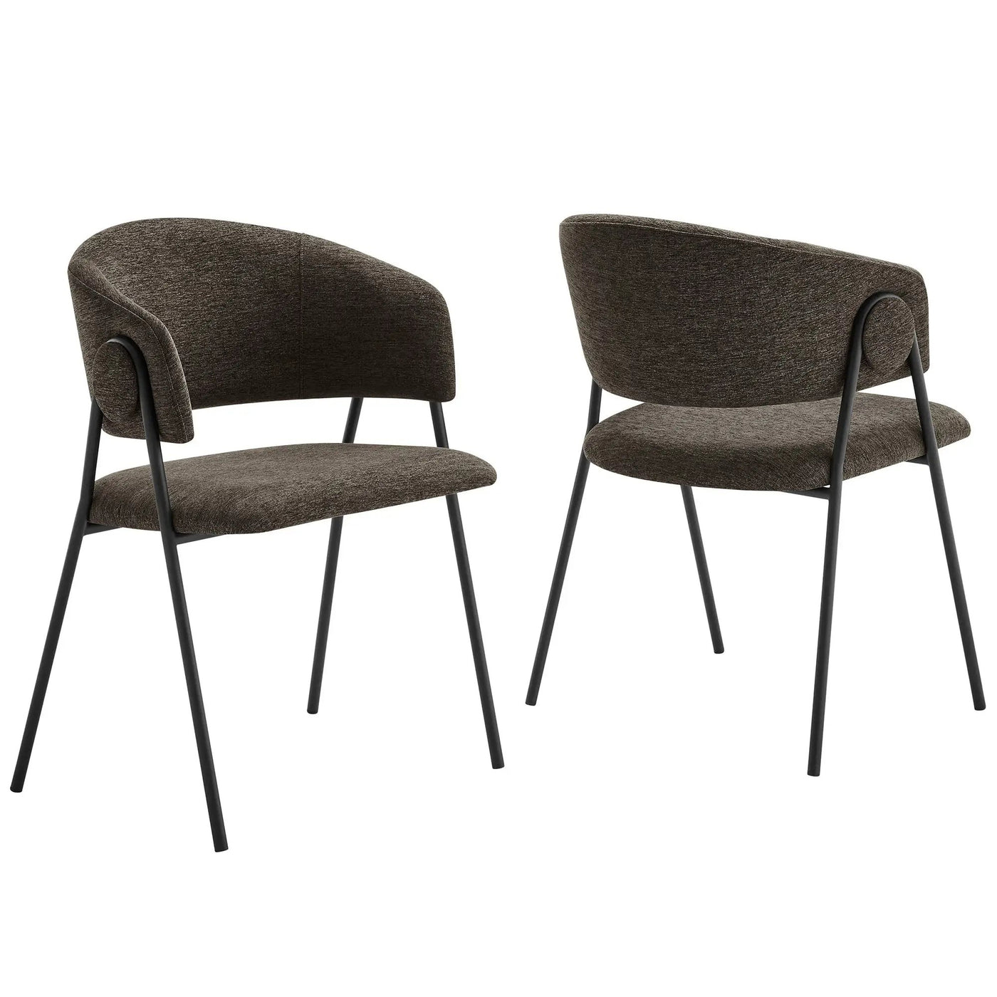 Nella Upholstered Heathered Chenille Dining Chairs Set of 2 by Modway by HouseOfZazla