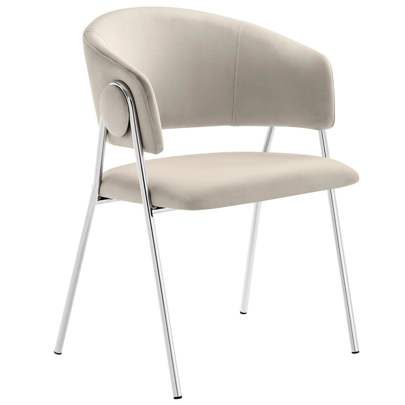 Nella Upholstered Performance Velvet Dining Chair Set of 2 by HouseOfZazla