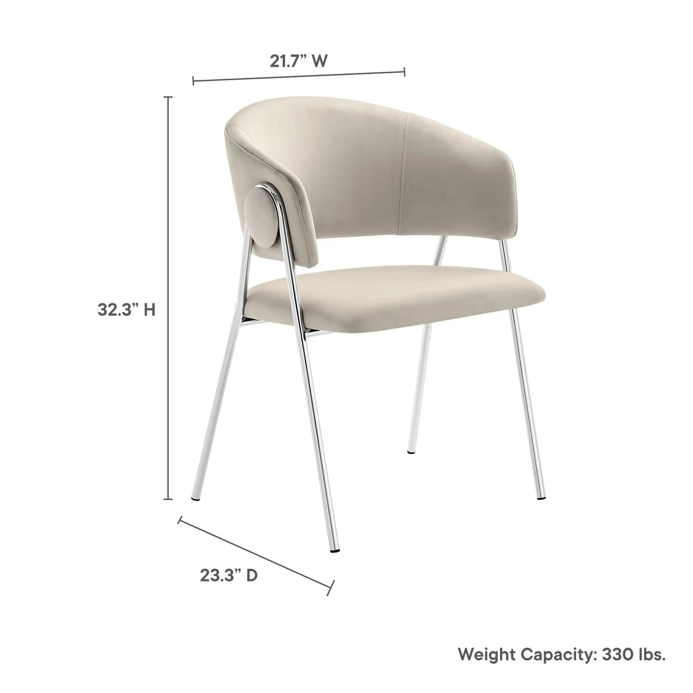 Nella Upholstered Performance Velvet Dining Chair Set of 2 by HouseOfZazla