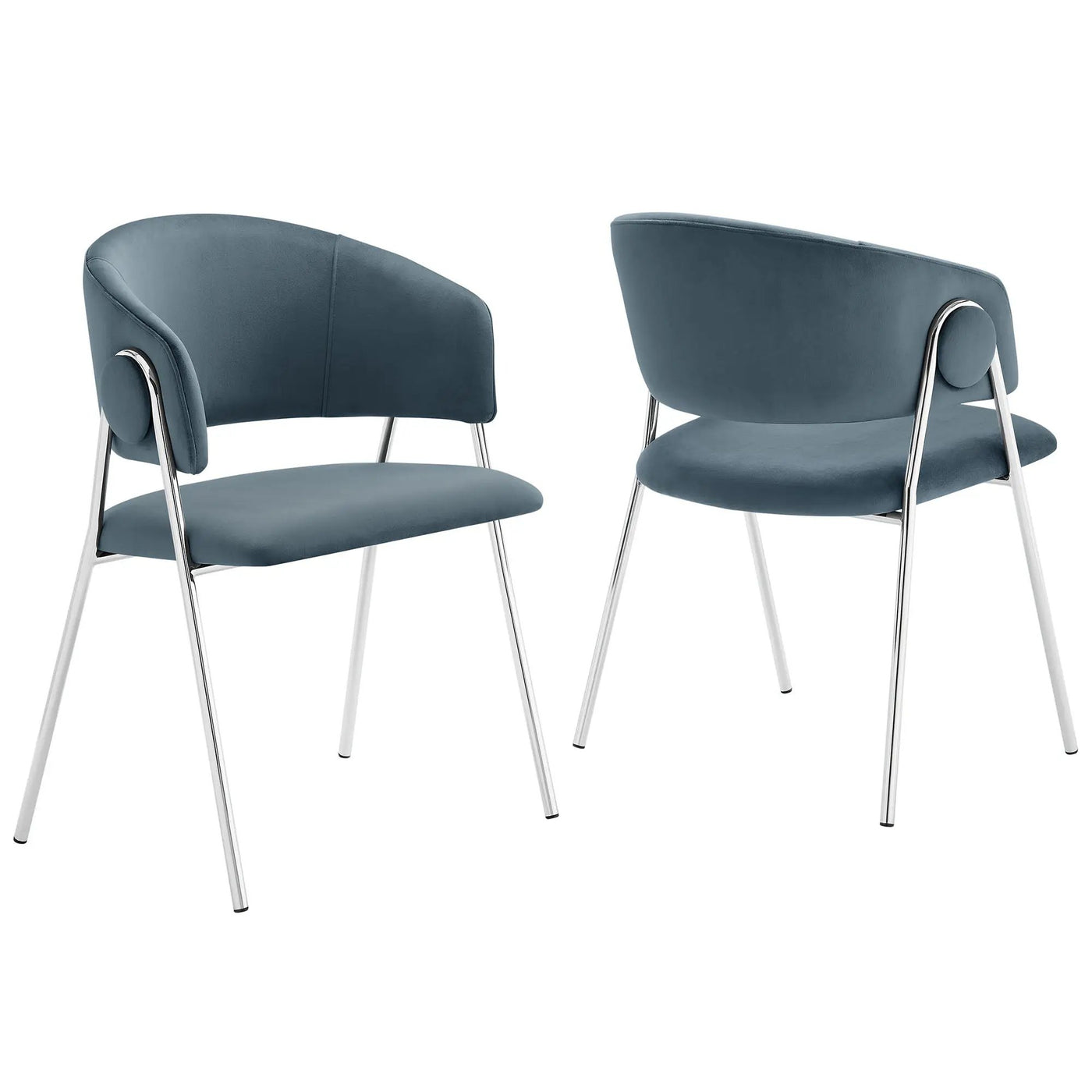 Nella Upholstered Performance Velvet Dining Chair Set of 2 by HouseOfZazla