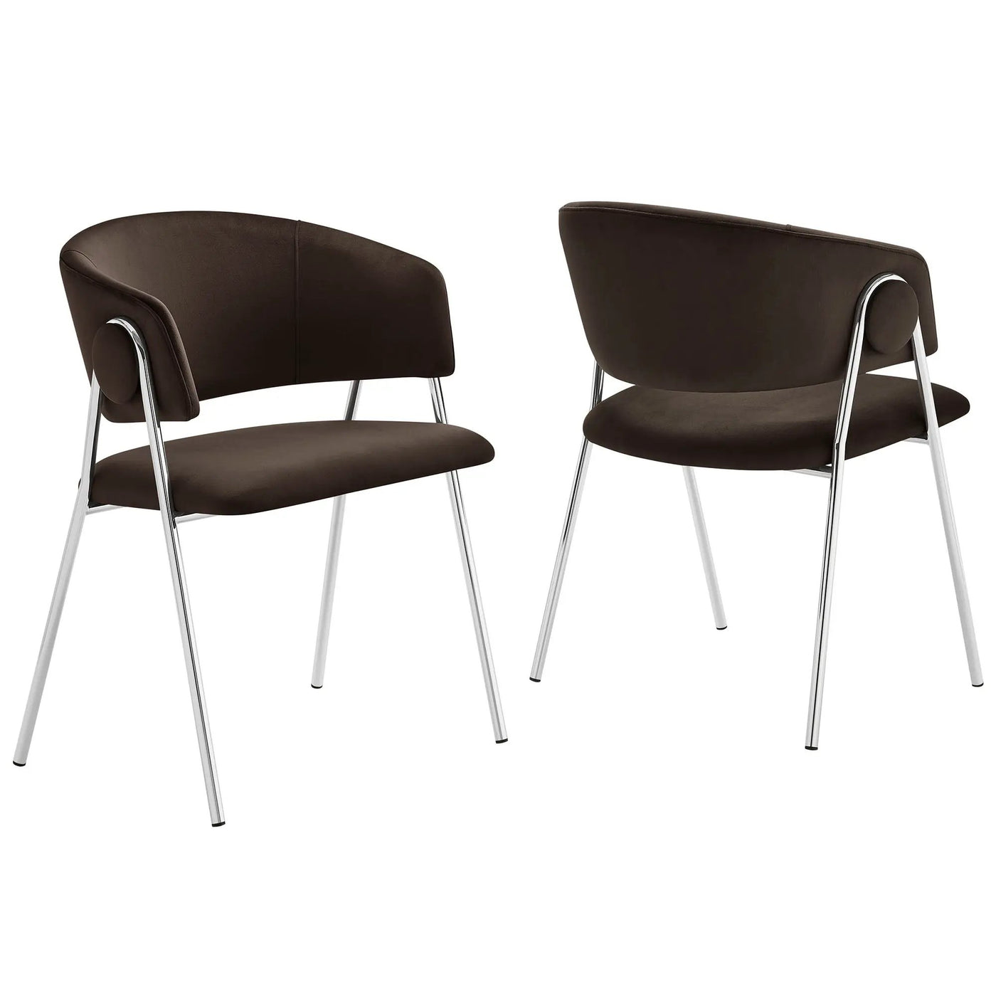 Nella Upholstered Performance Velvet Dining Chair Set of 2 by HouseOfZazla