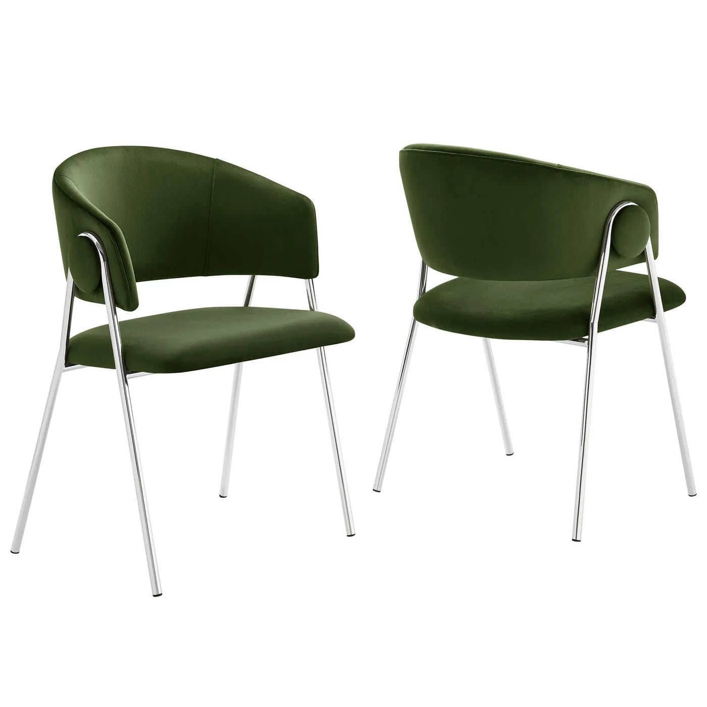 Nella Upholstered Performance Velvet Dining Chair Set of 2 by HouseOfZazla