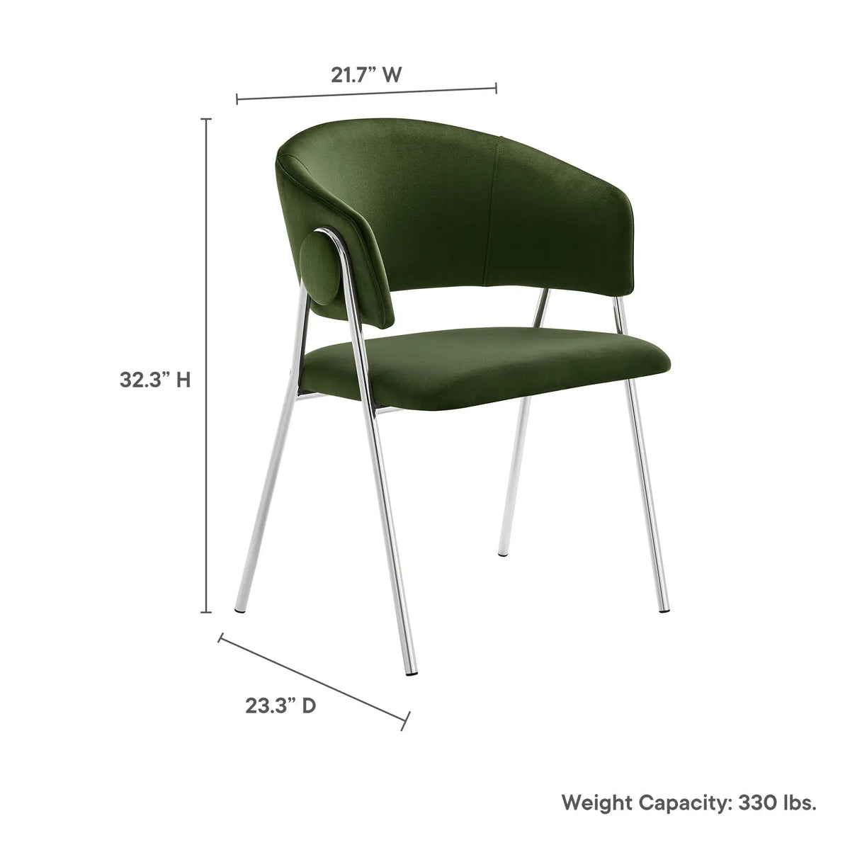 Nella Upholstered Performance Velvet Dining Chair Set of 2 by HouseOfZazla