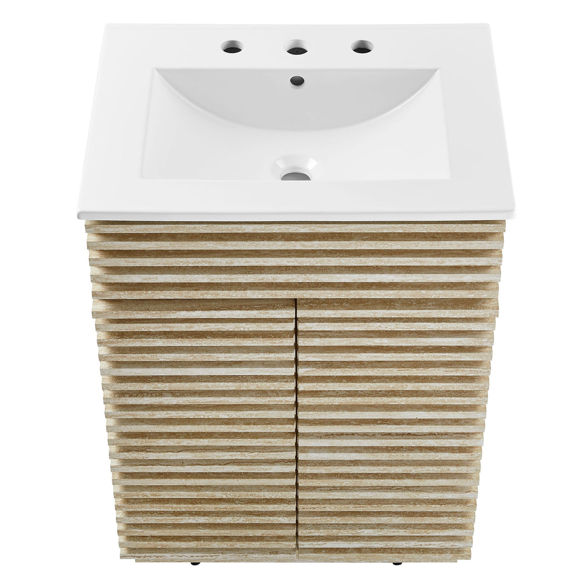 Render Faux Travertine Bathroom Vanity With Sink by Modway, photo 7 of 14
