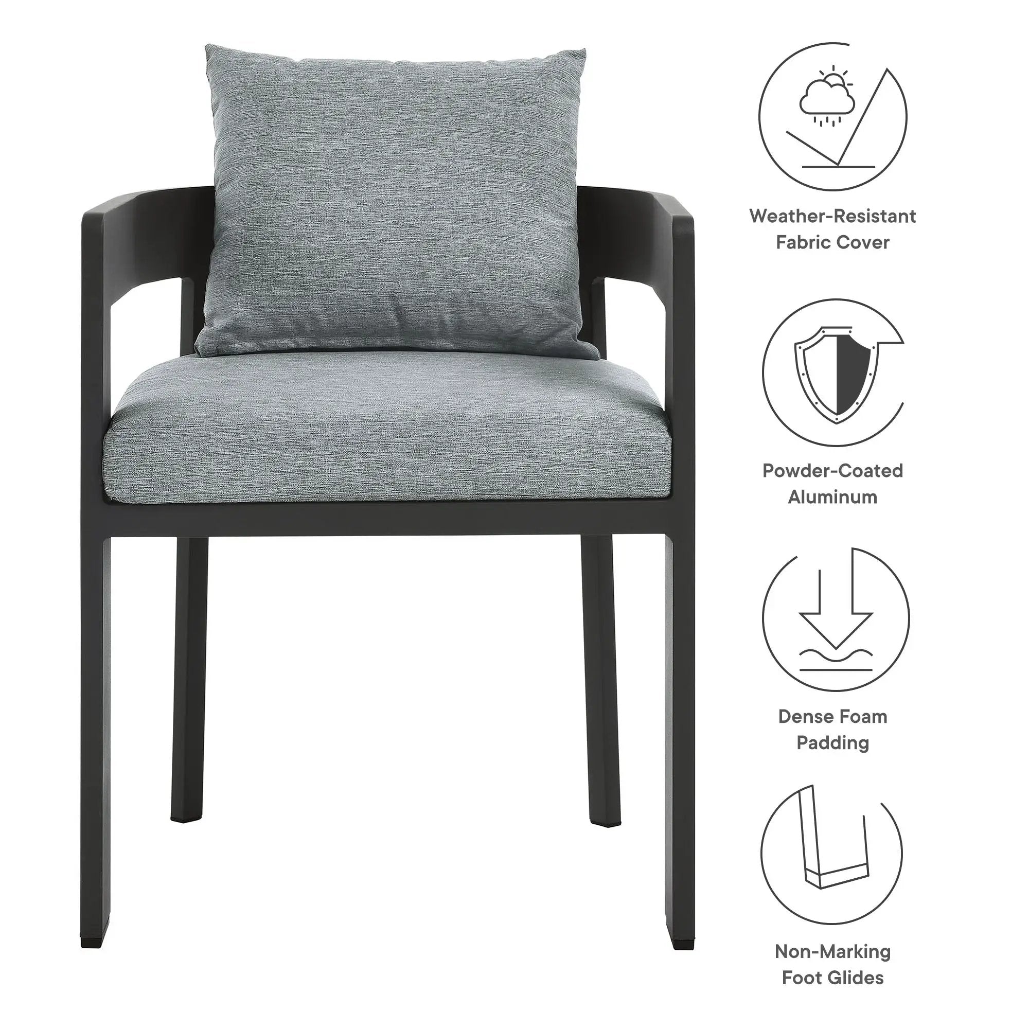 Tahoe Outdoor Patio Aluminum Dining Chair by Modway by HouseOfZazla