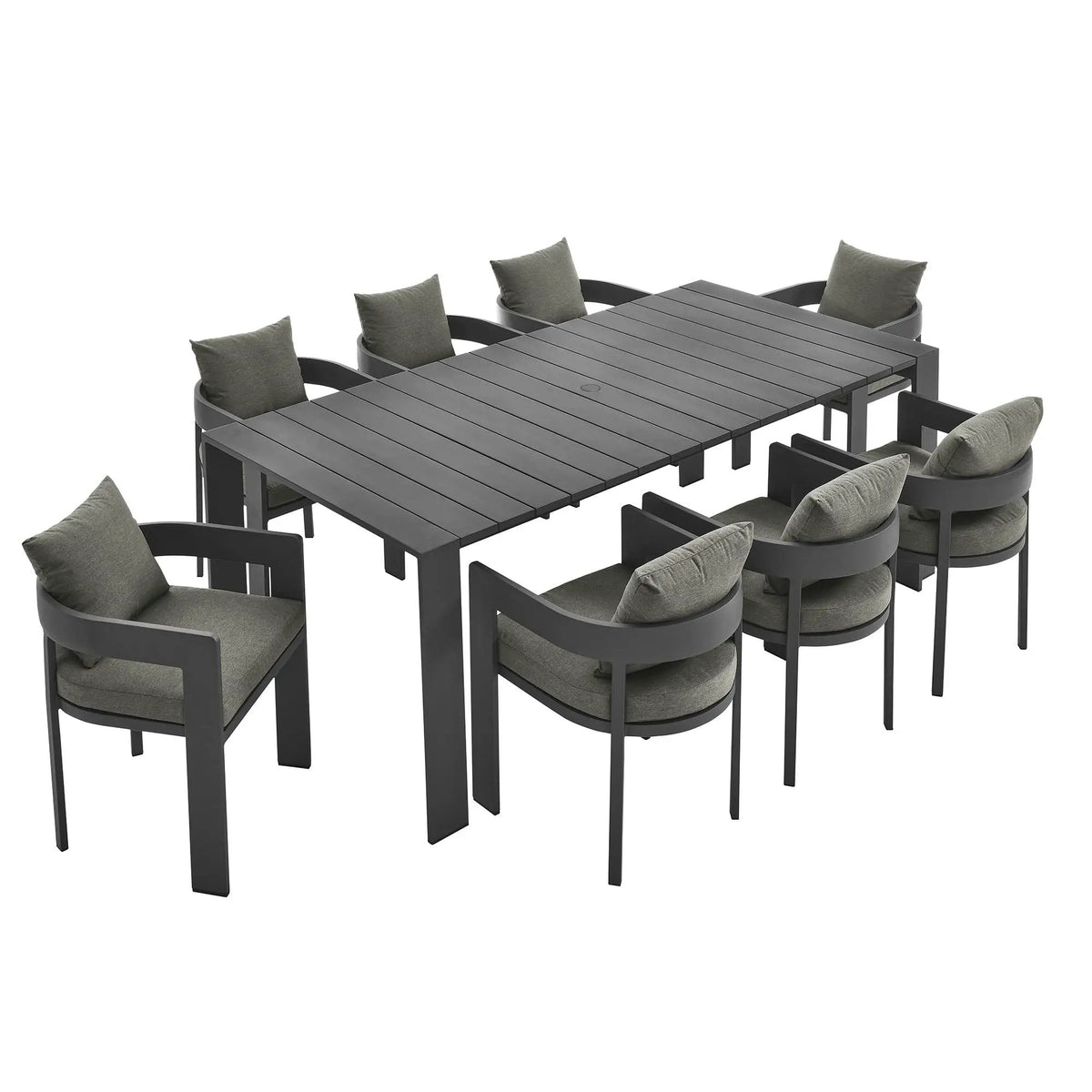 Tahoe 9-Piece Outdoor Patio Aluminum Dining Set by Modway by HouseOfZazla