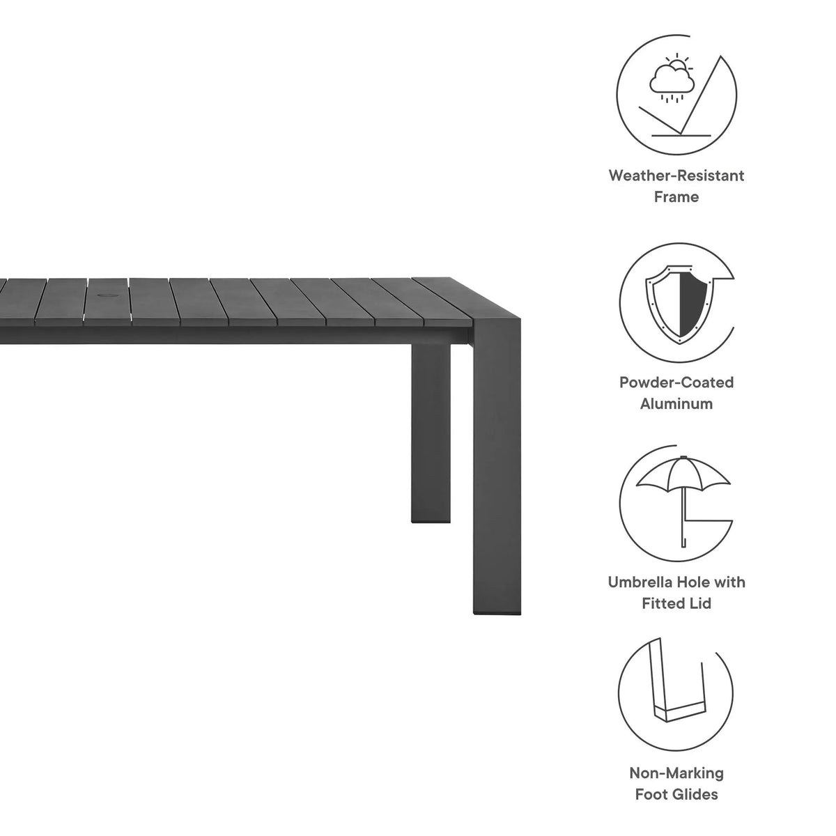 Tahoe 9-Piece Outdoor Patio Aluminum Dining Set by Modway by HouseOfZazla