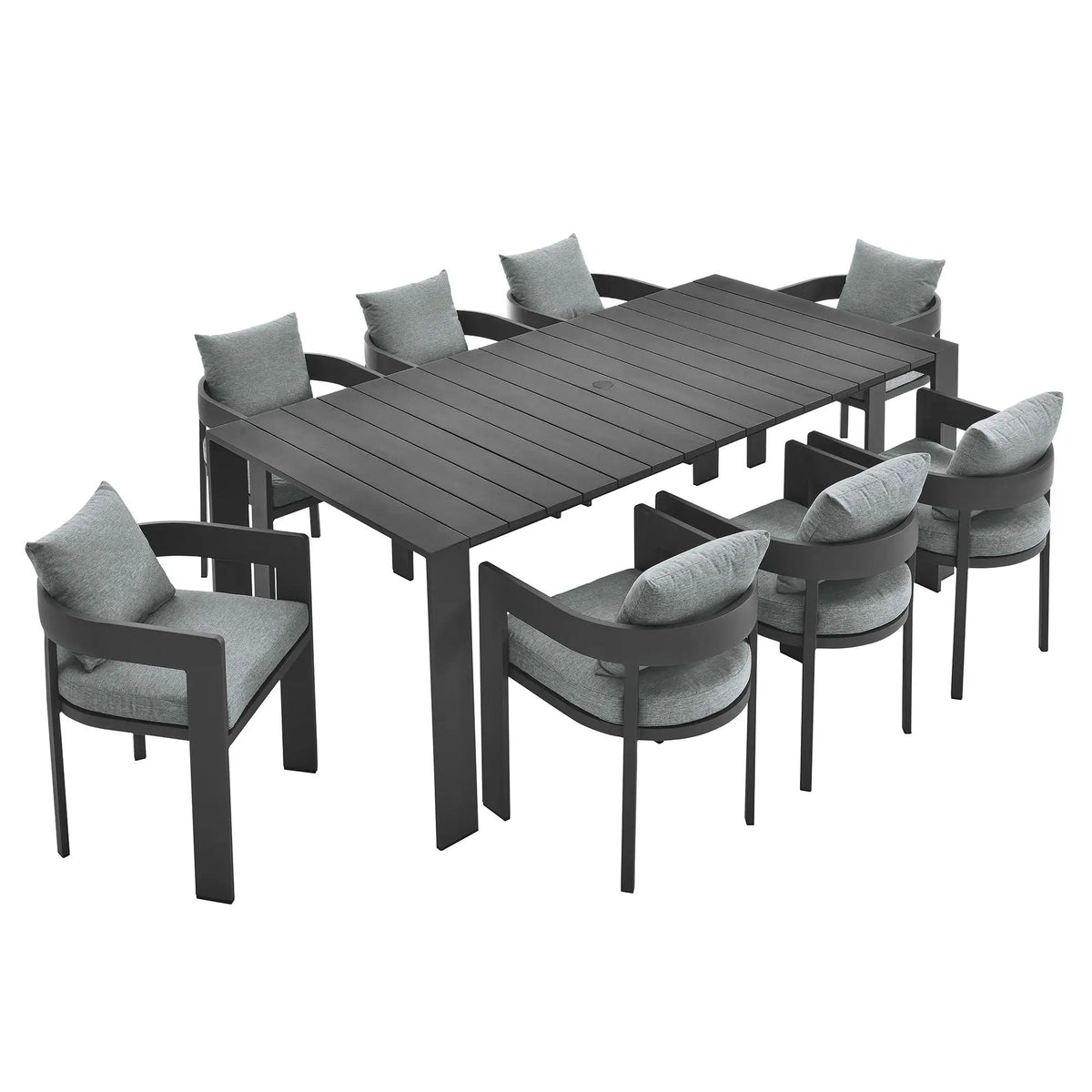Tahoe 9-Piece Outdoor Patio Aluminum Dining Set by Modway by HouseOfZazla