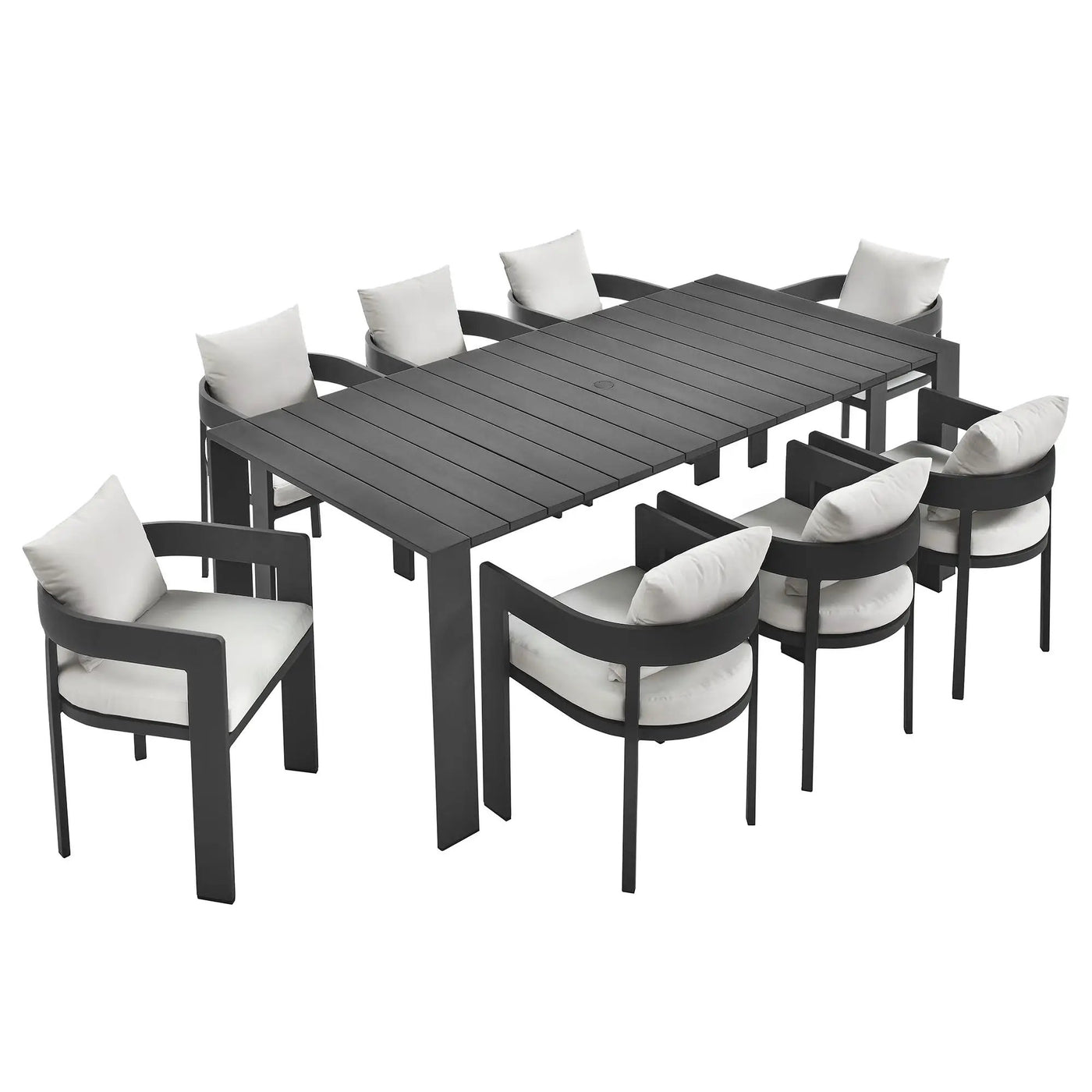 Tahoe 9-Piece Outdoor Patio Aluminum Dining Set by Modway by HouseOfZazla