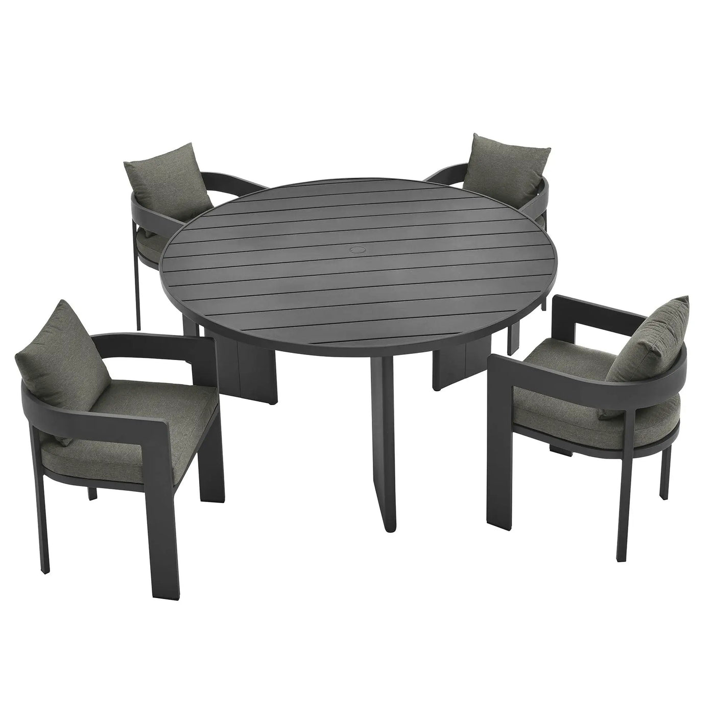 Tahoe 5-Piece Outdoor Patio Aluminum Dining Set by Modway by HouseOfZazla