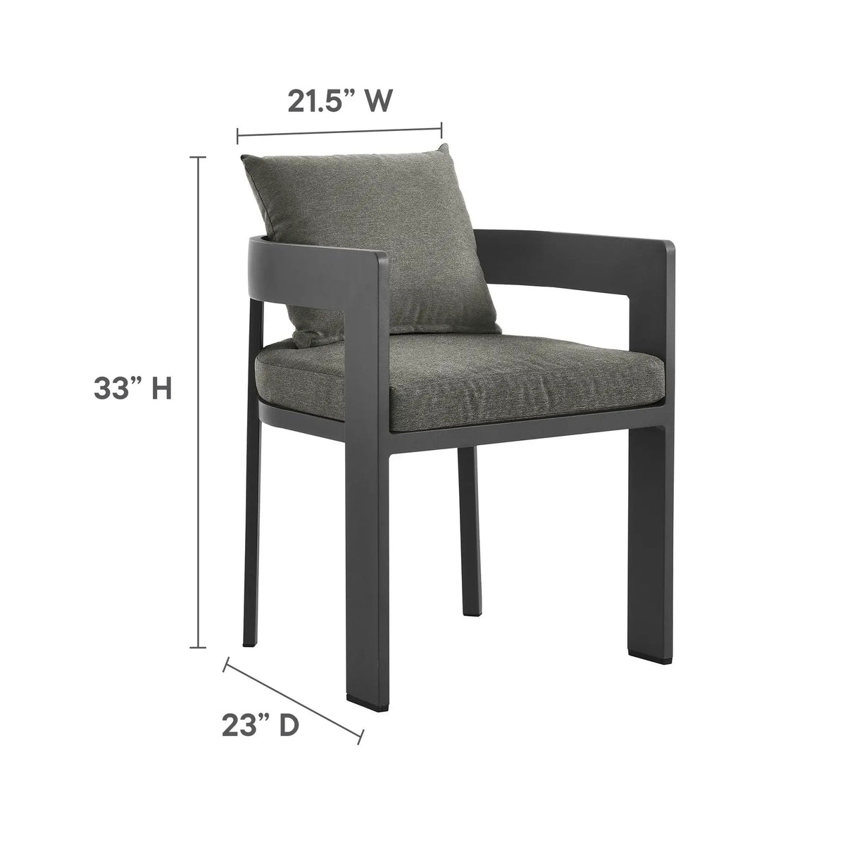 Tahoe 5-Piece Outdoor Patio Aluminum Dining Set by Modway by HouseOfZazla
