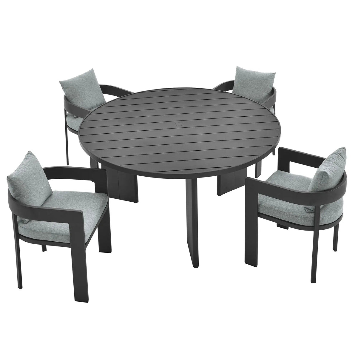 Tahoe 5-Piece Outdoor Patio Aluminum Dining Set by Modway by HouseOfZazla