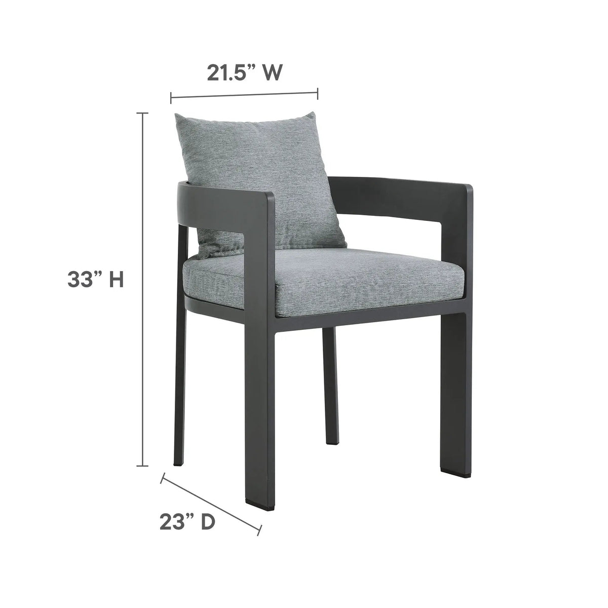 Tahoe 5-Piece Outdoor Patio Aluminum Dining Set by Modway by HouseOfZazla