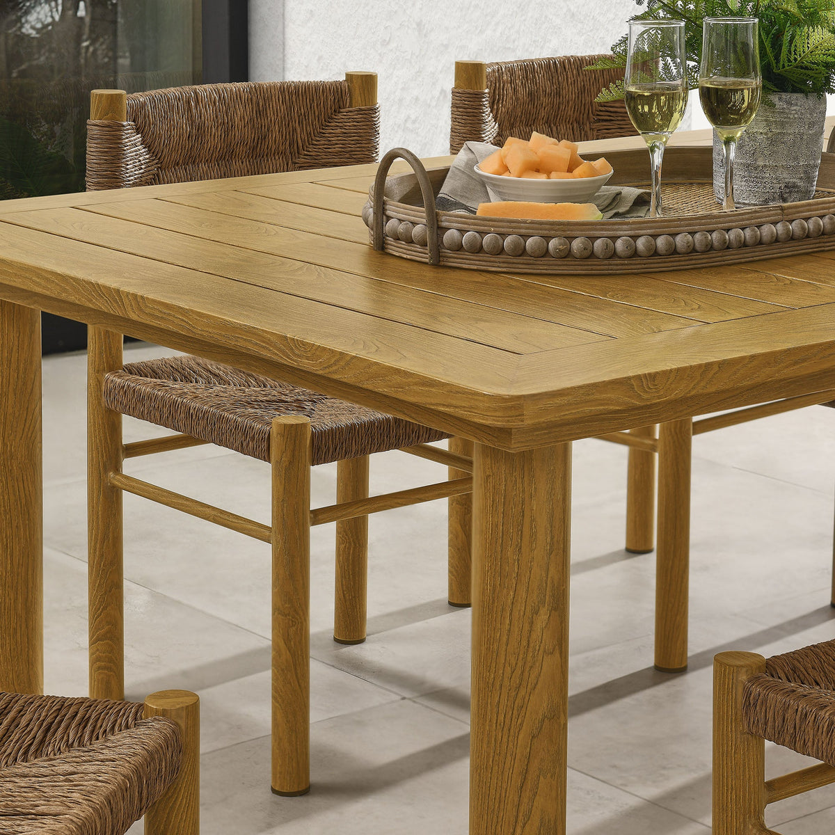 Parkland 7-Piece Rectangular Outdoor Patio Rattan and Aluminum Dining Table and Chairs Set by Modway, photo 15 of 30