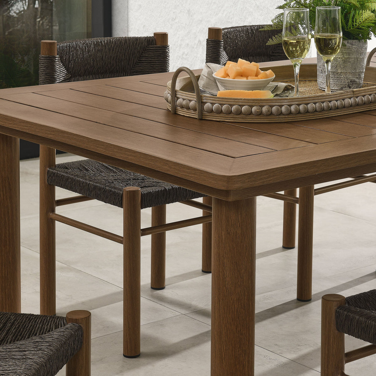 Parkland 7-Piece Rectangular Outdoor Patio Rattan and Aluminum Dining Table and Chairs Set by Modway, photo 30 of 30