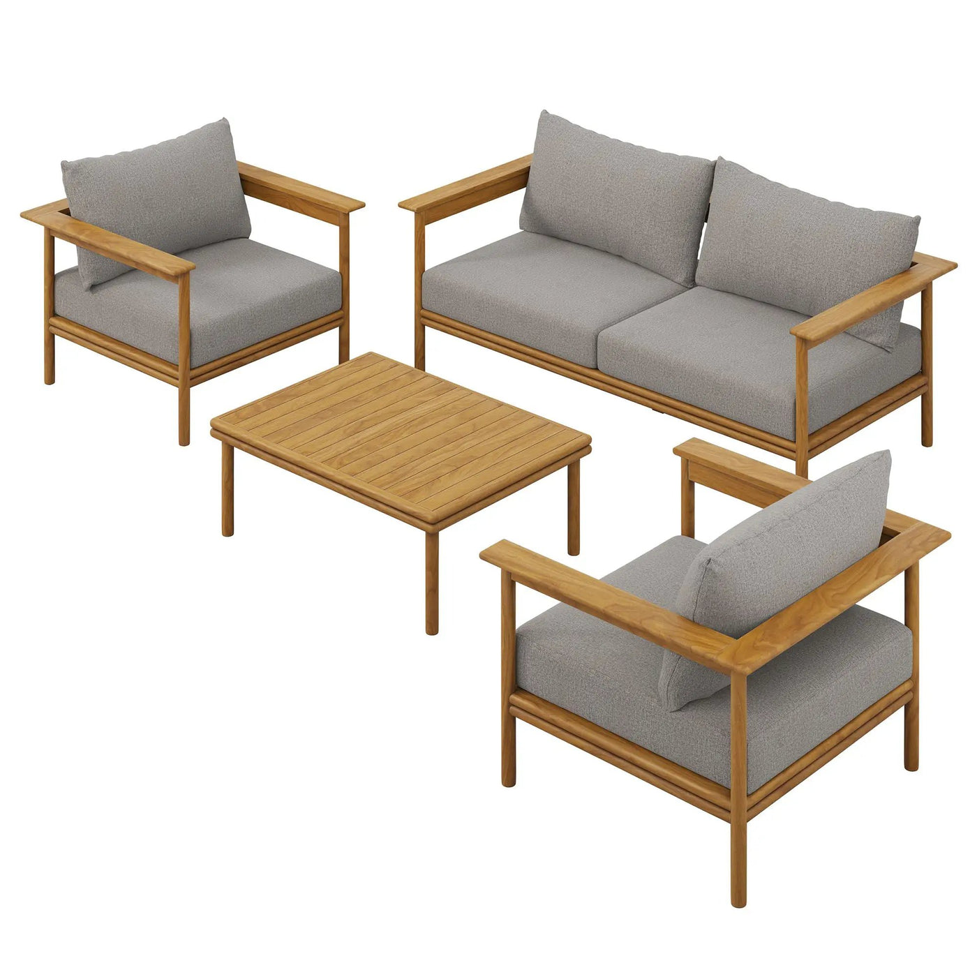 Wren 4-Piece Outdoor Patio Teak Wood Furniture Set by Modway by HouseOfZazla