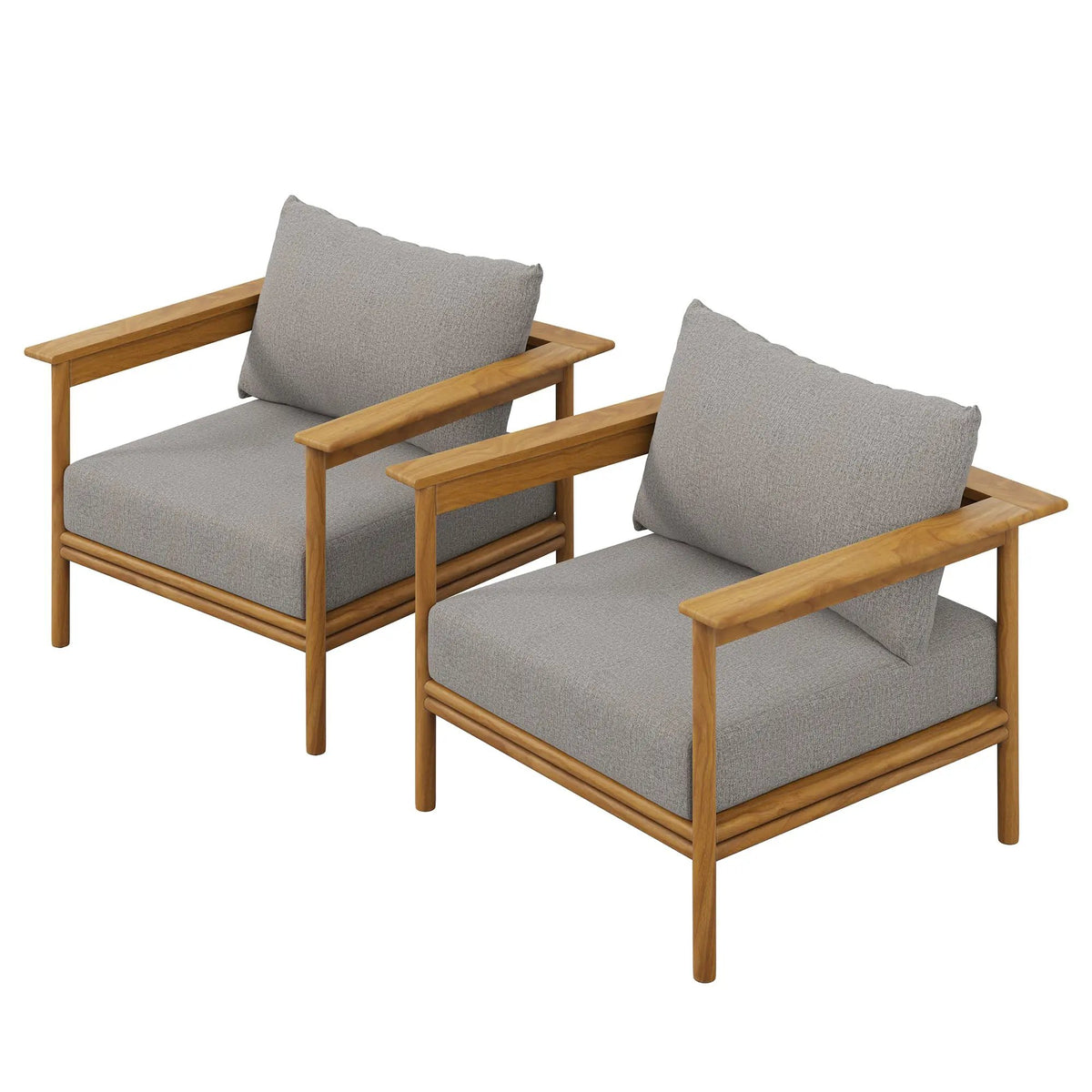 Wren Outdoor Patio Teak Wood Armchair Set of 2 by Modway by HouseOfZazla
