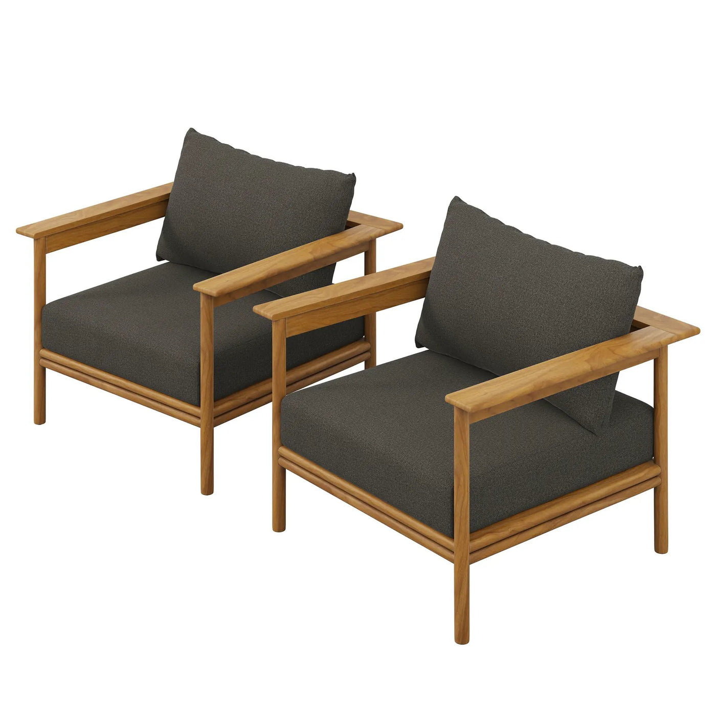 Wren Outdoor Patio Teak Wood Armchair Set of 2 by Modway by HouseOfZazla