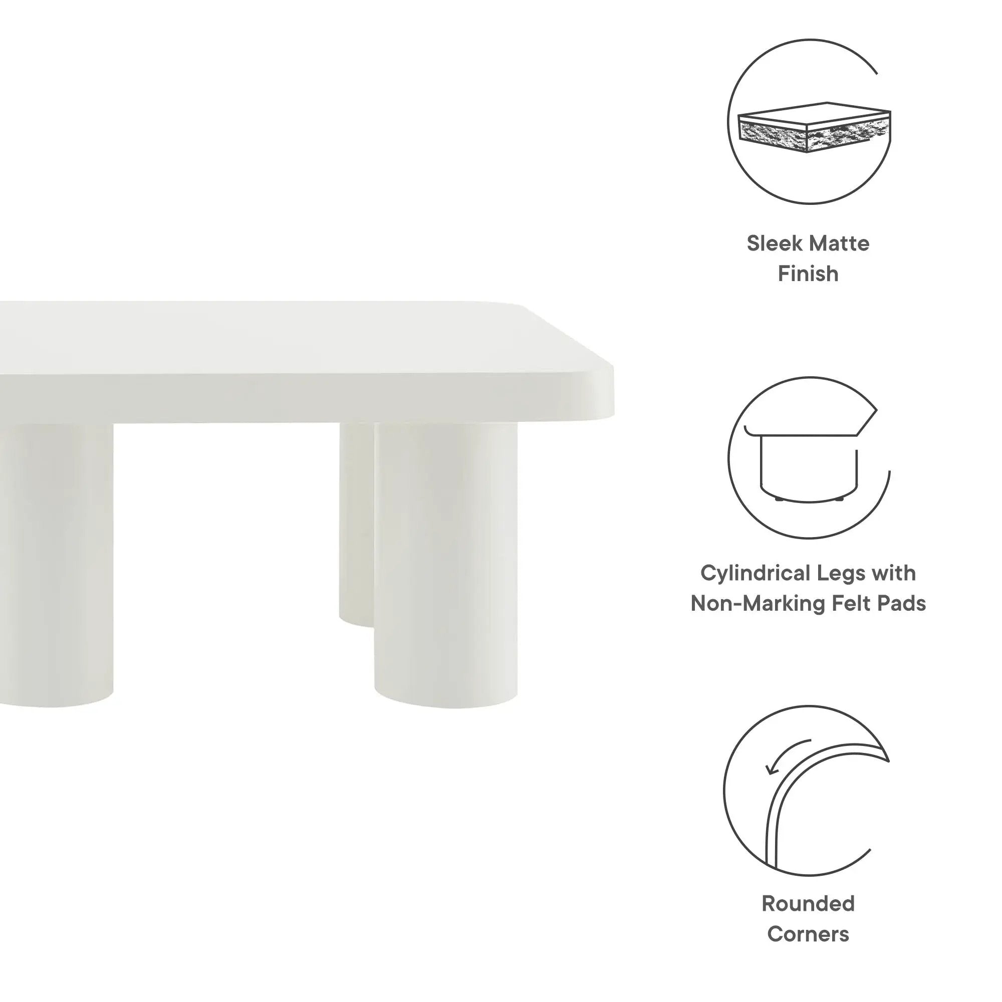 Cleo 54-Inch Rectangular Coffee Table by Modway by HouseOfZazla