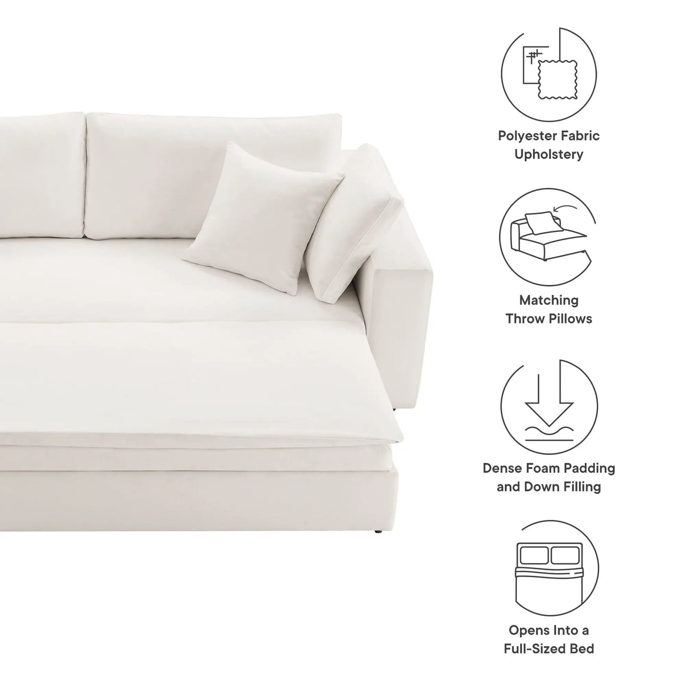 Commix Down Filled Overstuffed Sleeper Sofa by Modway by HouseOfZazla
