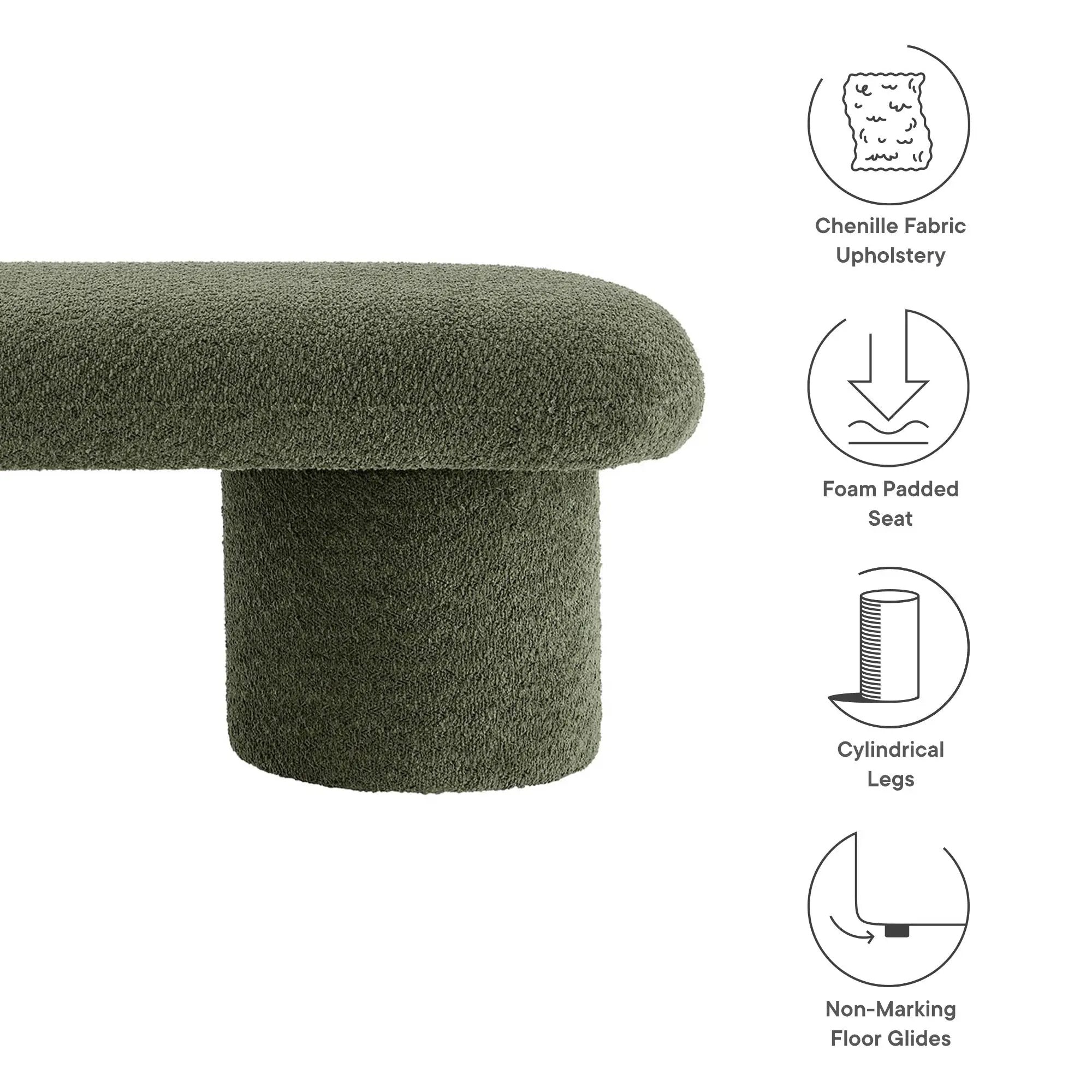 Orla Chenille Upholstered Bench by Modway by HouseOfZazla