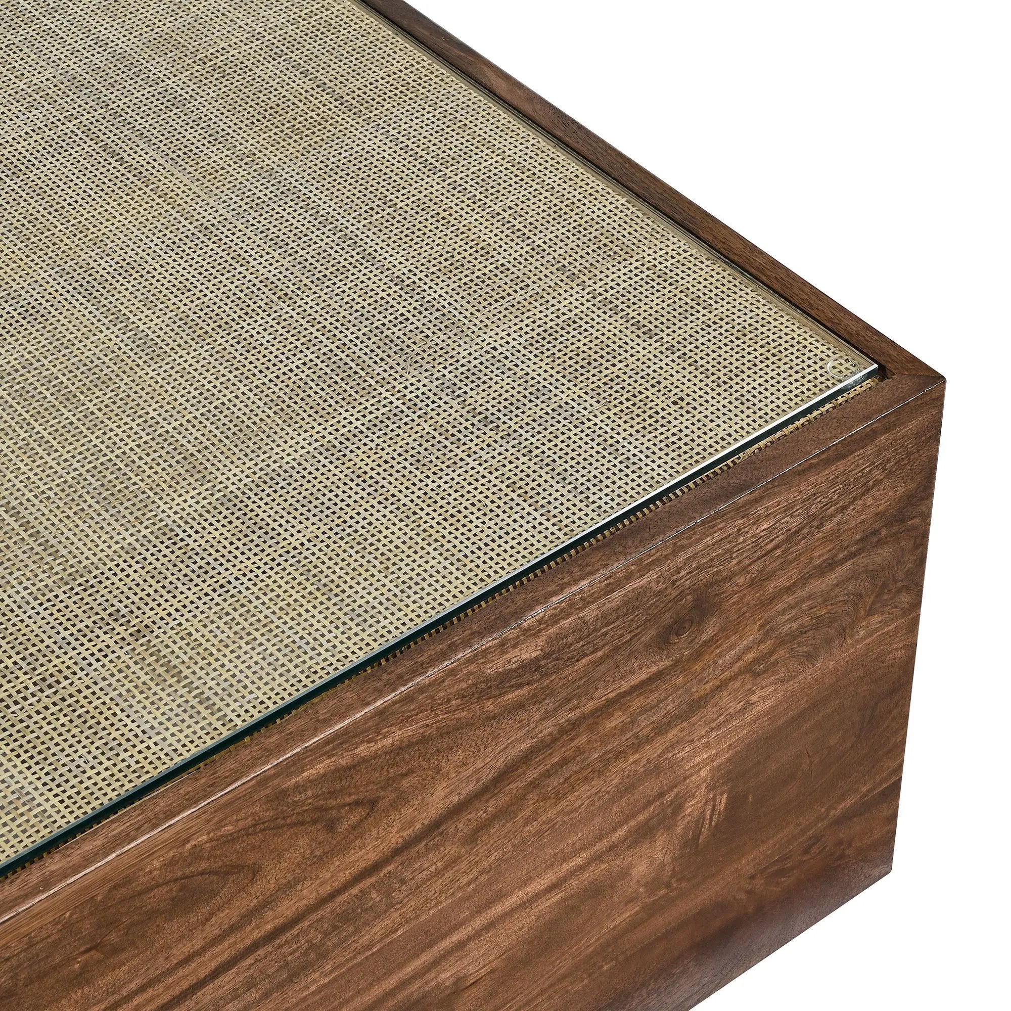 Truett Square Wood Rattan Coffee Table by Modway by HouseOfZazla
