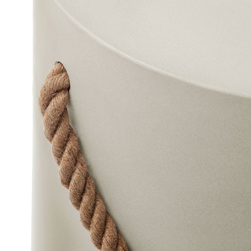 Isera Indoor - Outdoor Patio Rope Concrete Side Table Stool by Modway, photo 5 of 9