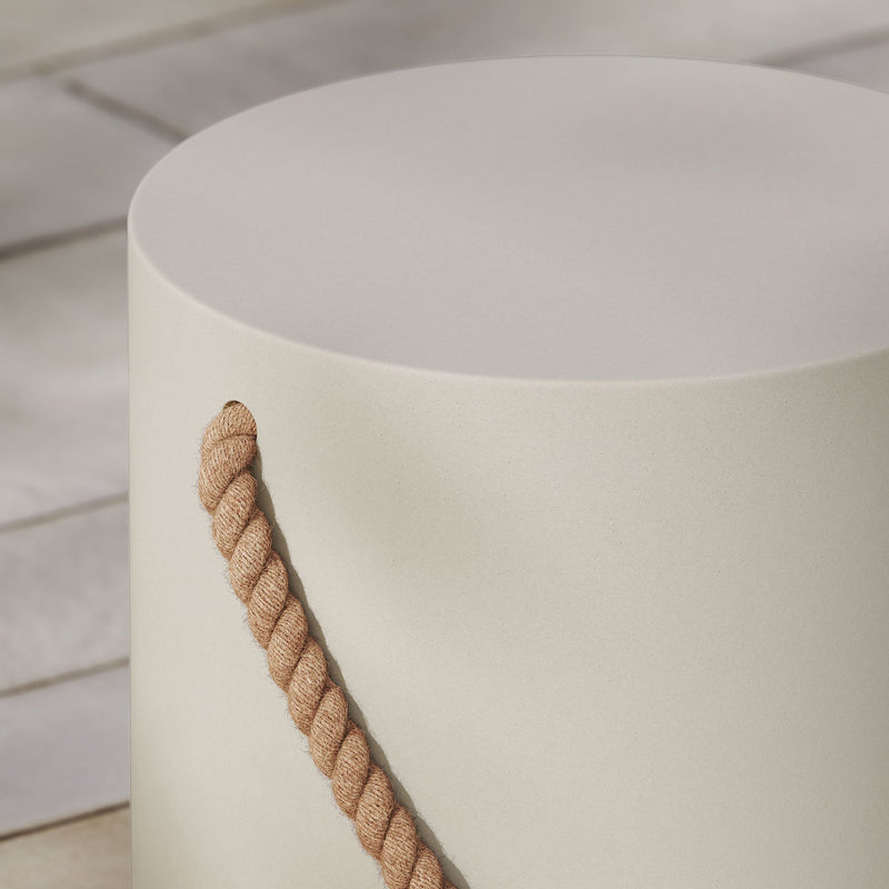 Isera Indoor - Outdoor Patio Rope Concrete Side Table Stool by Modway, photo 8 of 9