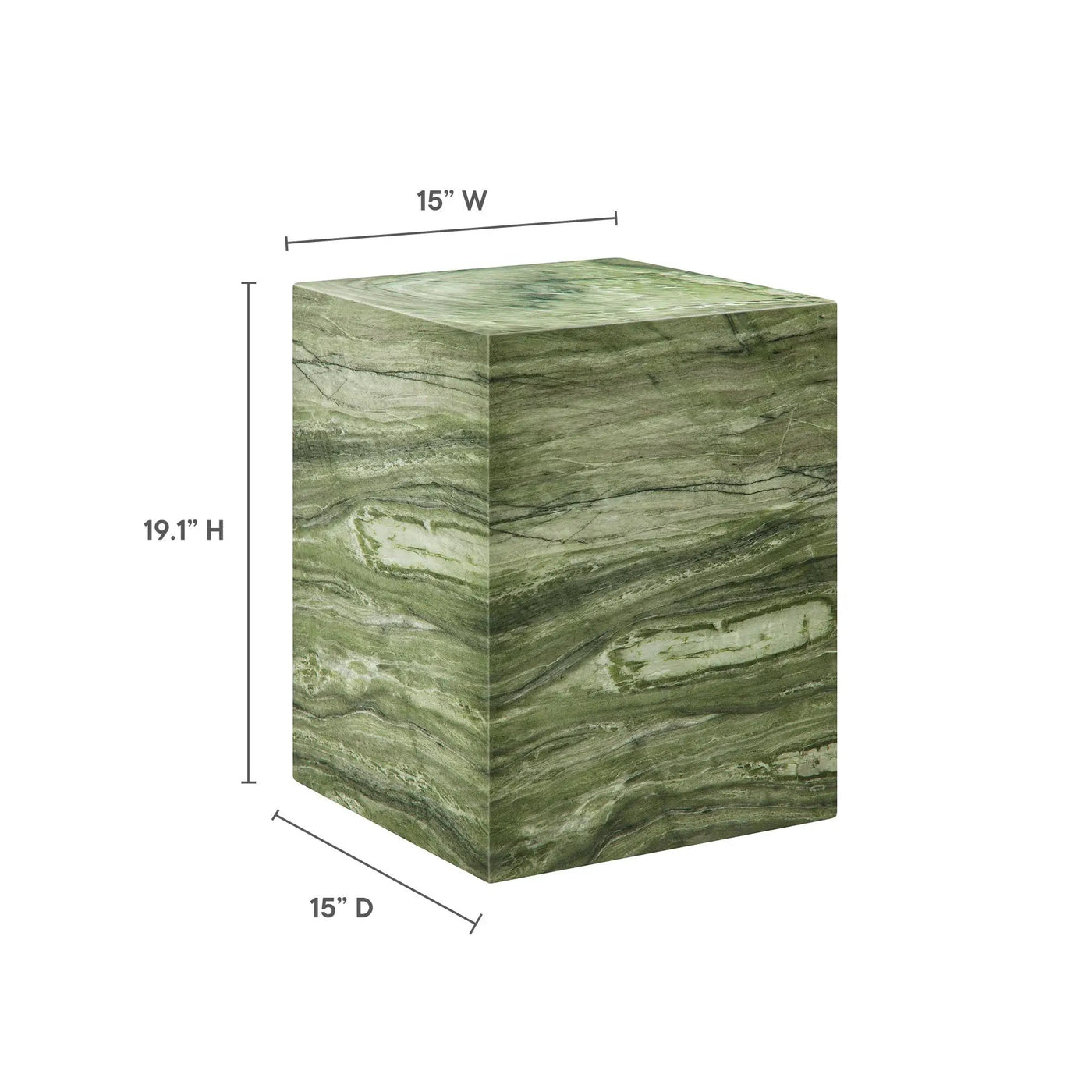Jordana Square Plinth Indoor - Outdoor Patio Concrete Side Table by HouseOfZazla