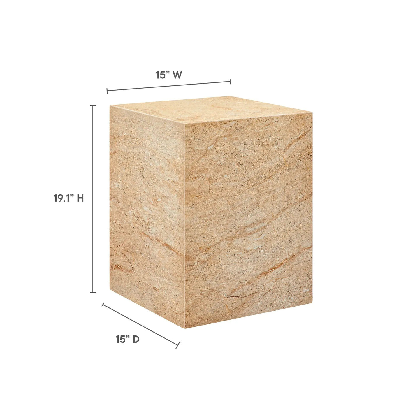 Jordana Square Plinth Indoor - Outdoor Patio Concrete Side Table by HouseOfZazla