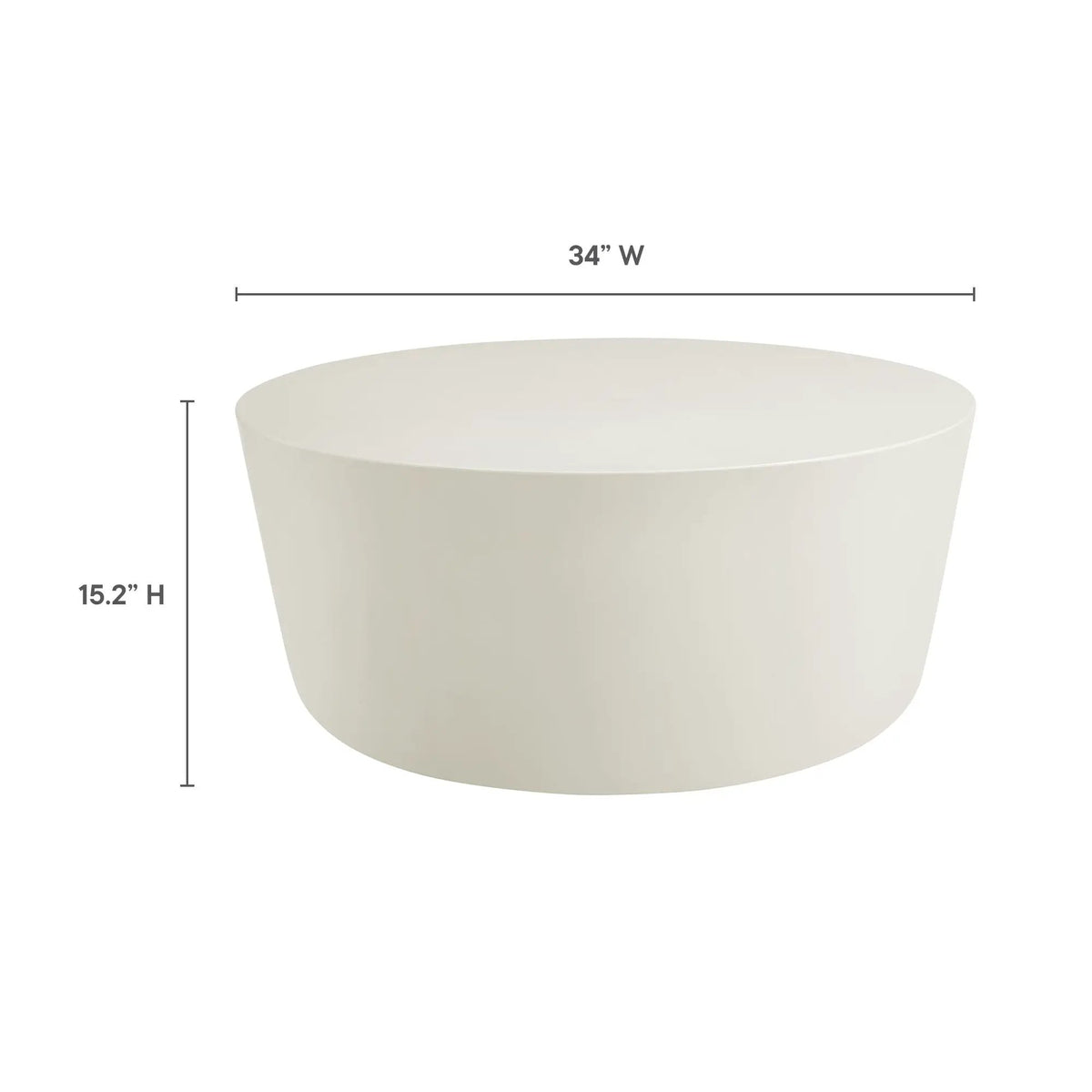 Brion Round Indoor-Outdoor Concrete Coffee Table by Modway by HouseOfZazla