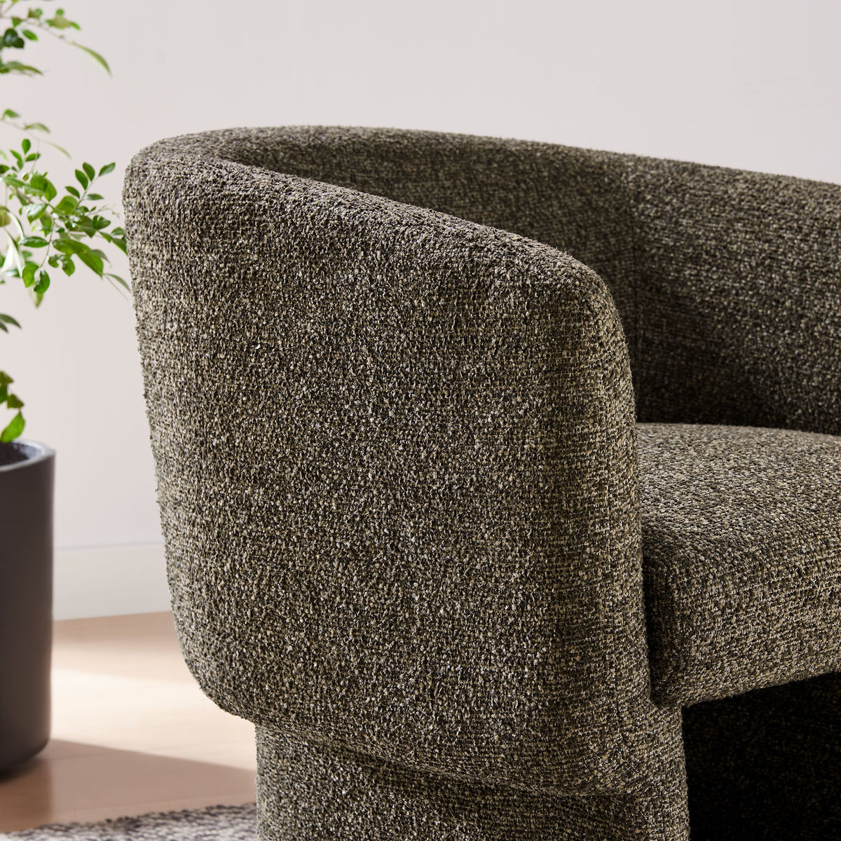 Muse Boucle Fabric Barrel Accent Chair by Modway, photo 9 of 36