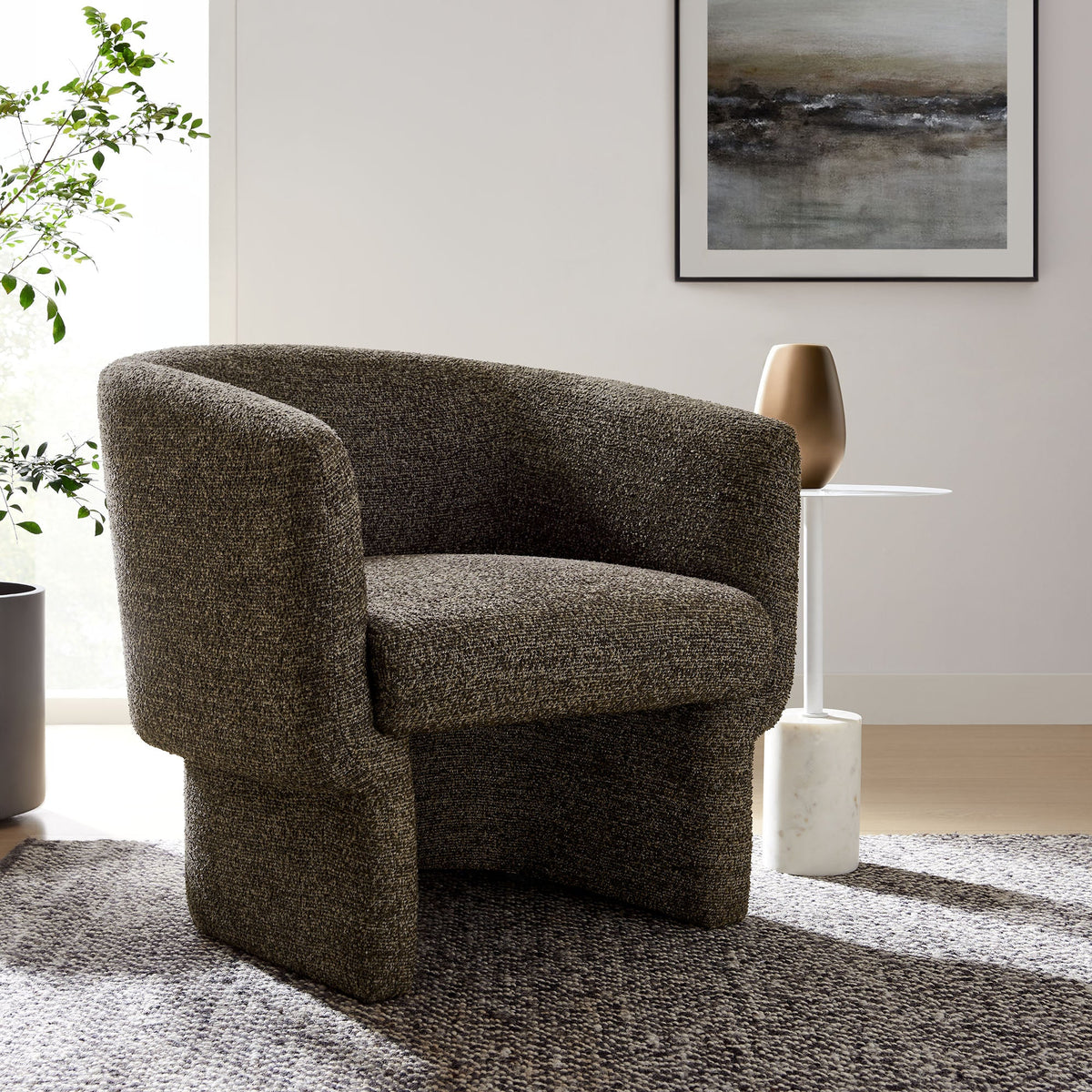 Muse Boucle Fabric Barrel Accent Chair by Modway, photo 8 of 36