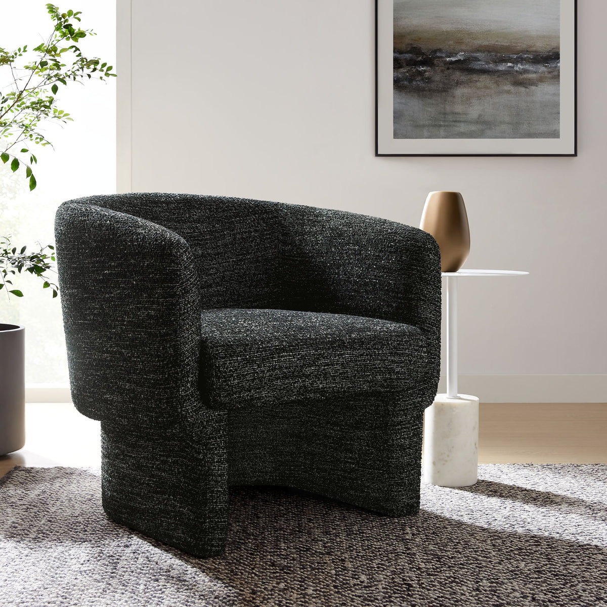 Muse Boucle Fabric Barrel Accent Chair by Modway, photo 17 of 36