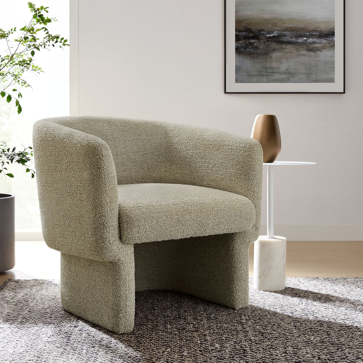 Muse Boucle Fabric Barrel Accent Chair by Modway, photo 26 of 36