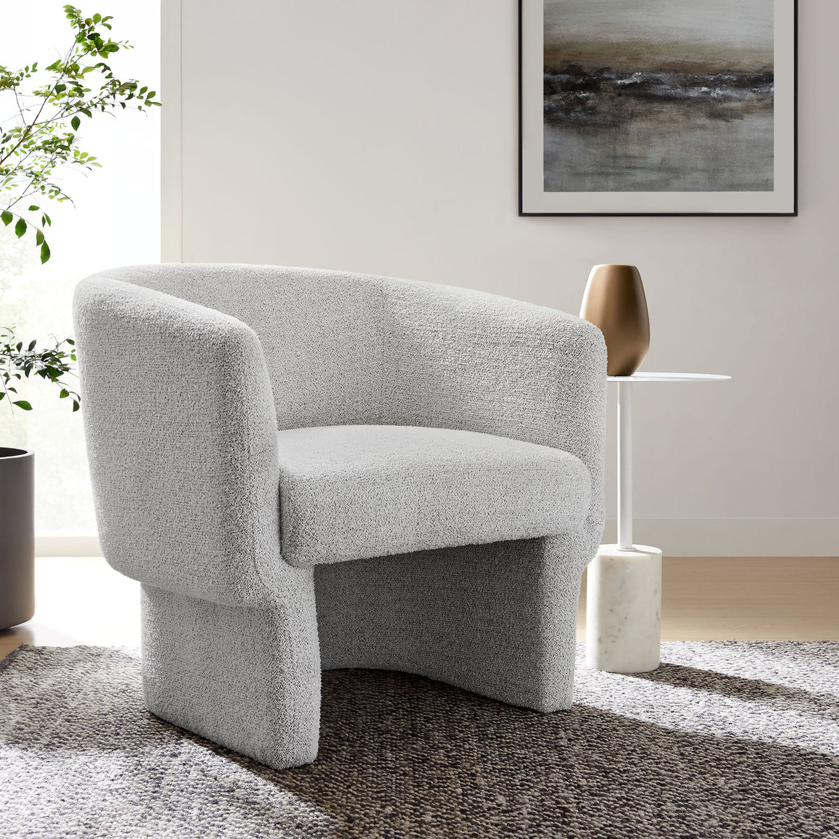 Muse Boucle Fabric Barrel Accent Chair by Modway, photo 35 of 36