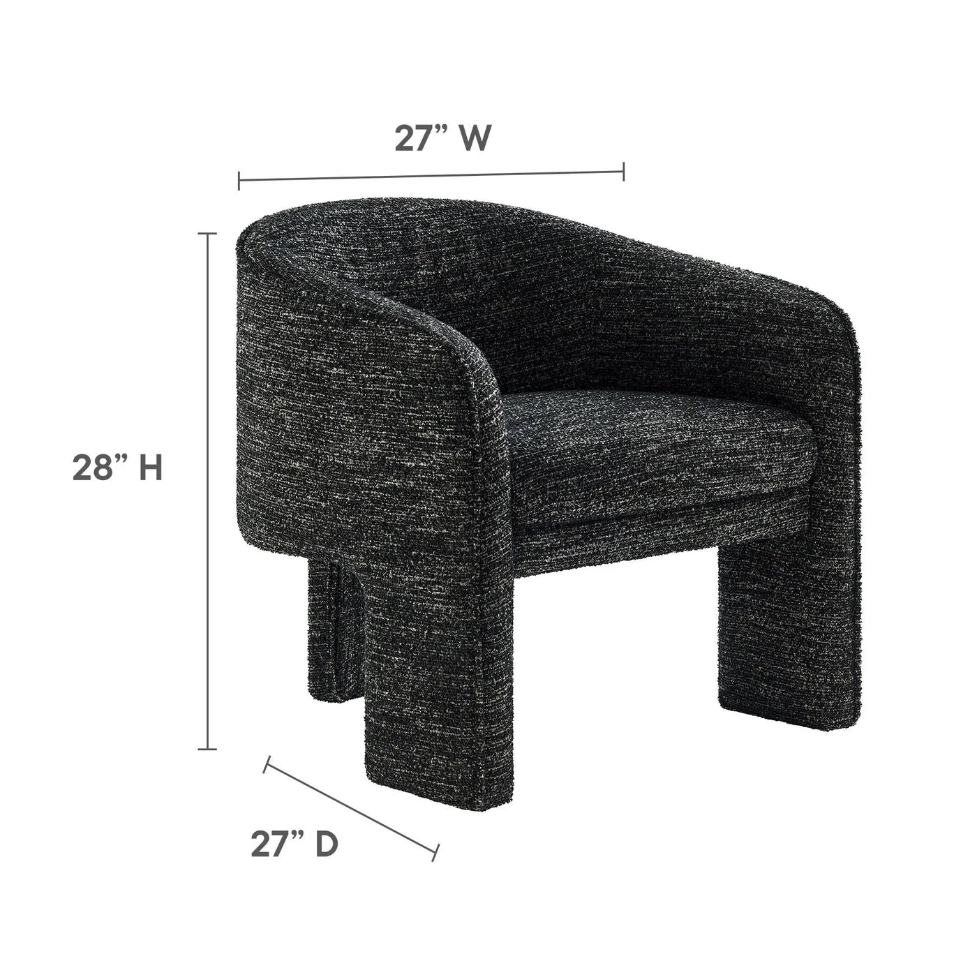 Greer Boucle Fabric Upholstered Accent Armchair by Modway by HouseOfZazla